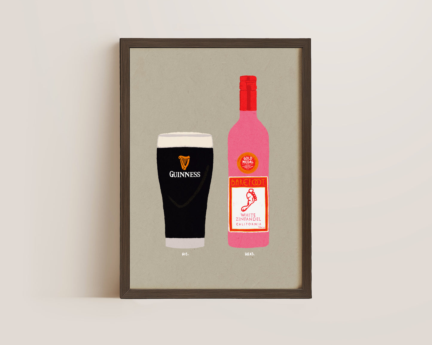 Guinness & White Zinfandel Print