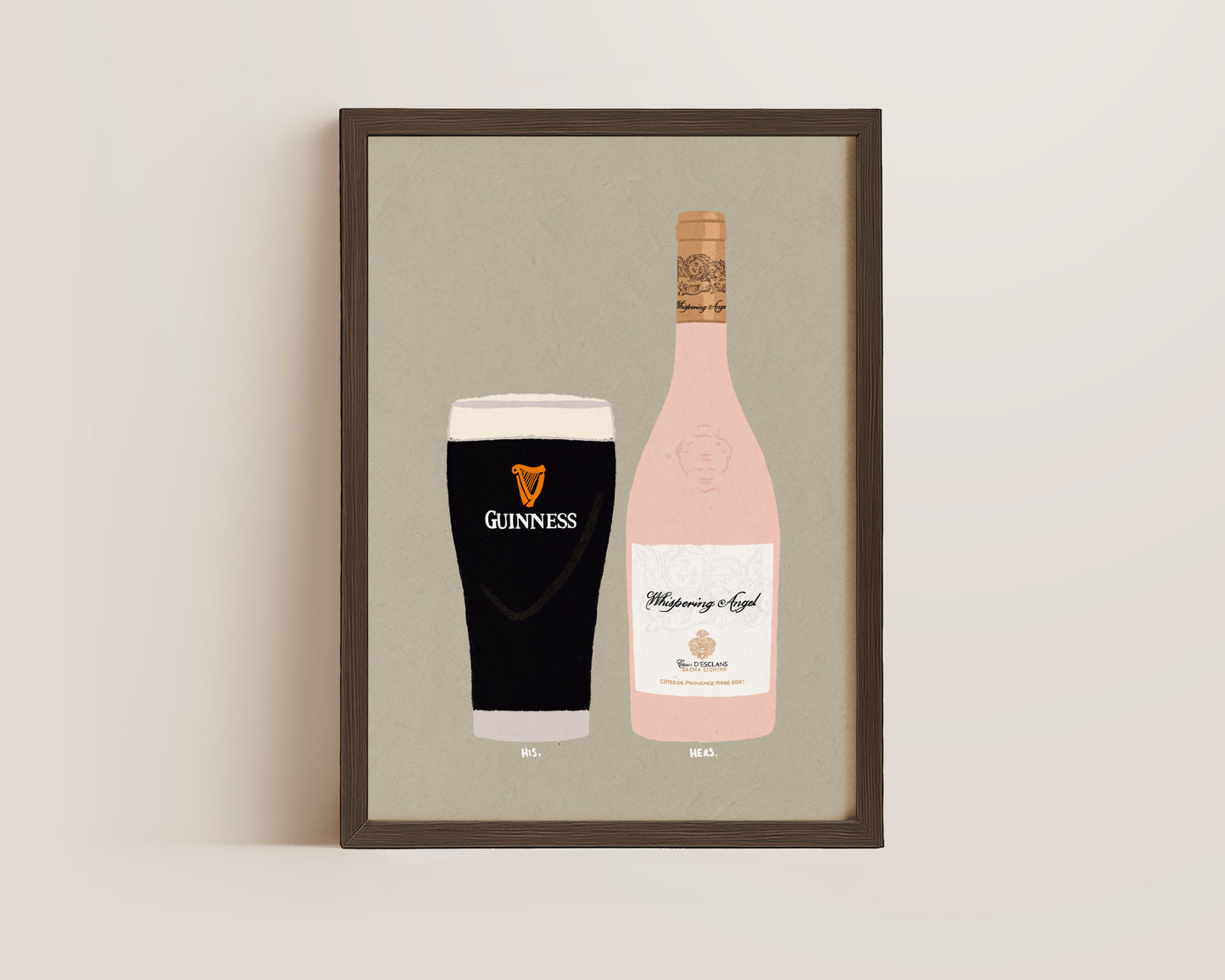 Guinness & Whispering Angel Print