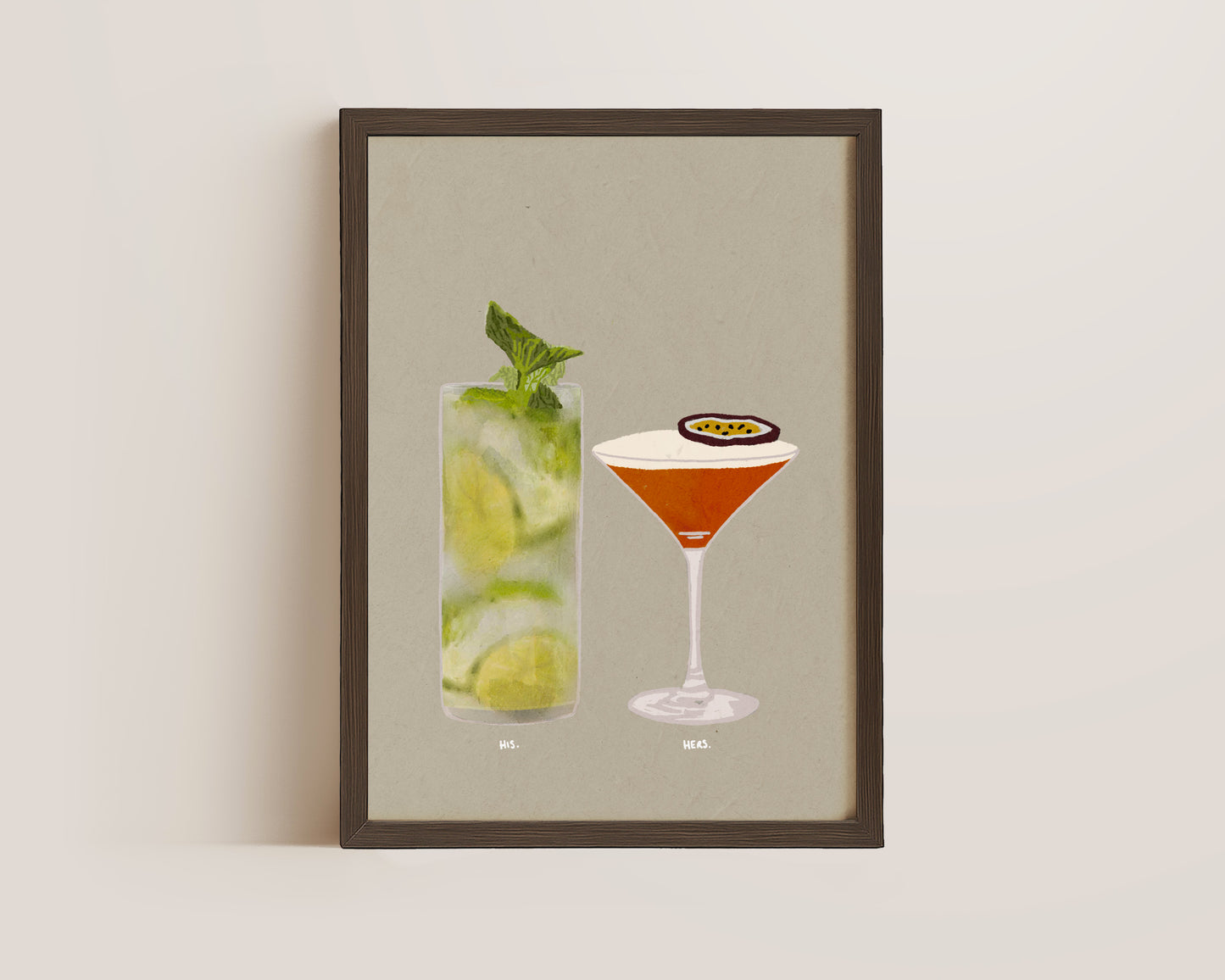 Mojito & Pornstar Martini Print