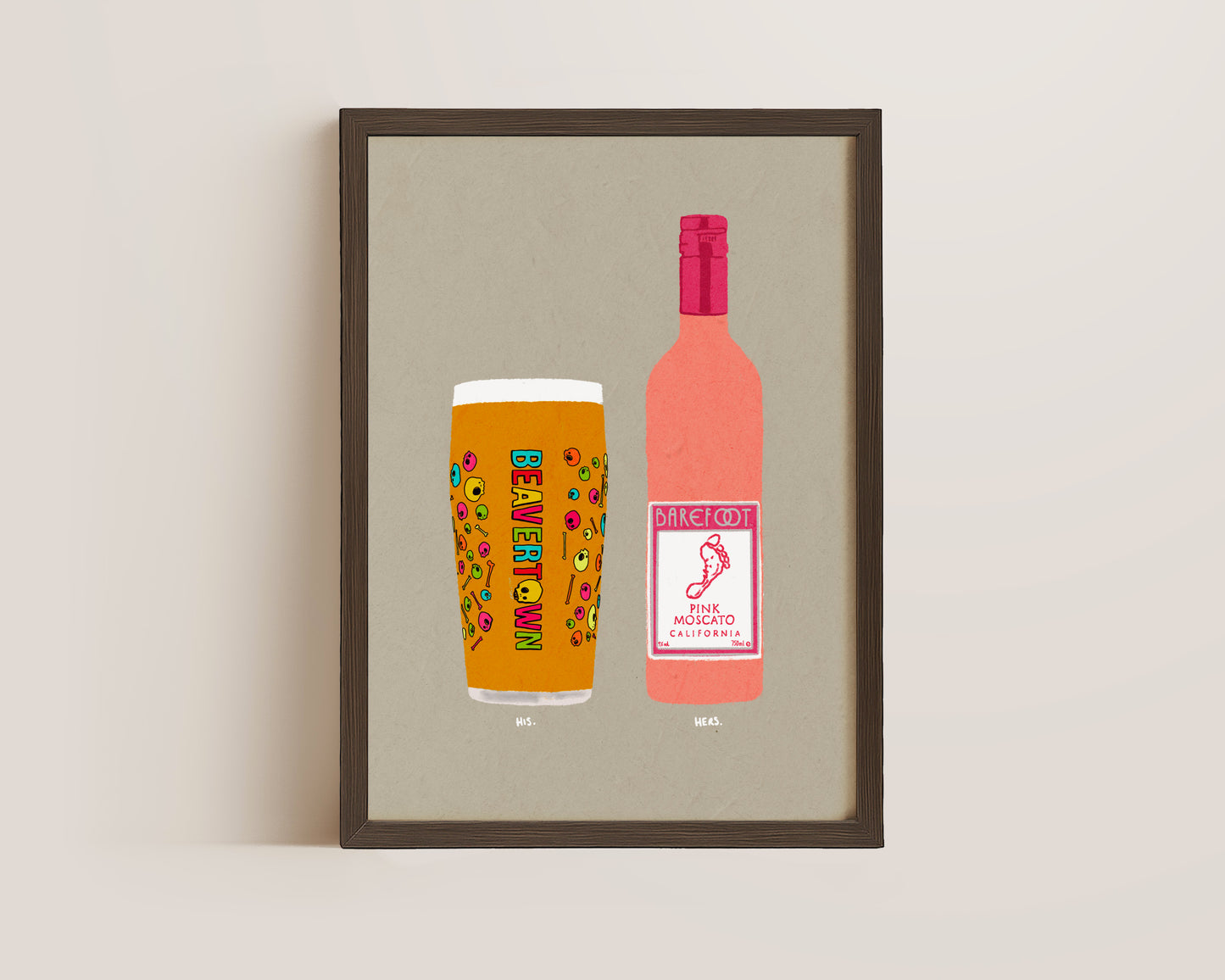 Neck Oil & Pink Moscato Print