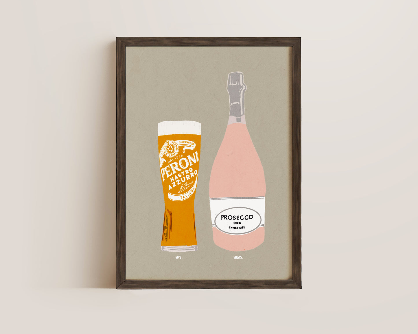 Peroni & Pink Prosecco Print
