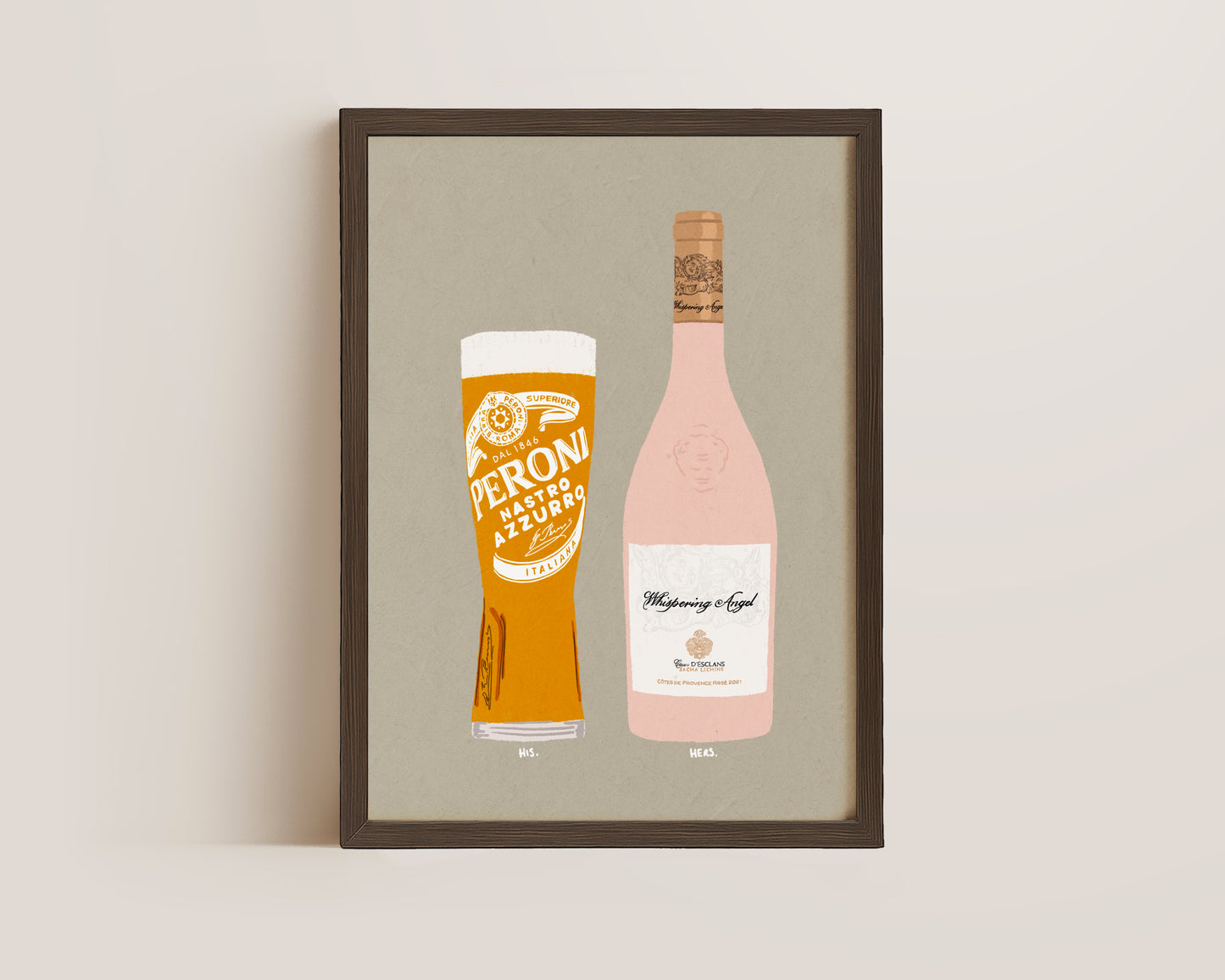 Peroni & Whispering Angel Print