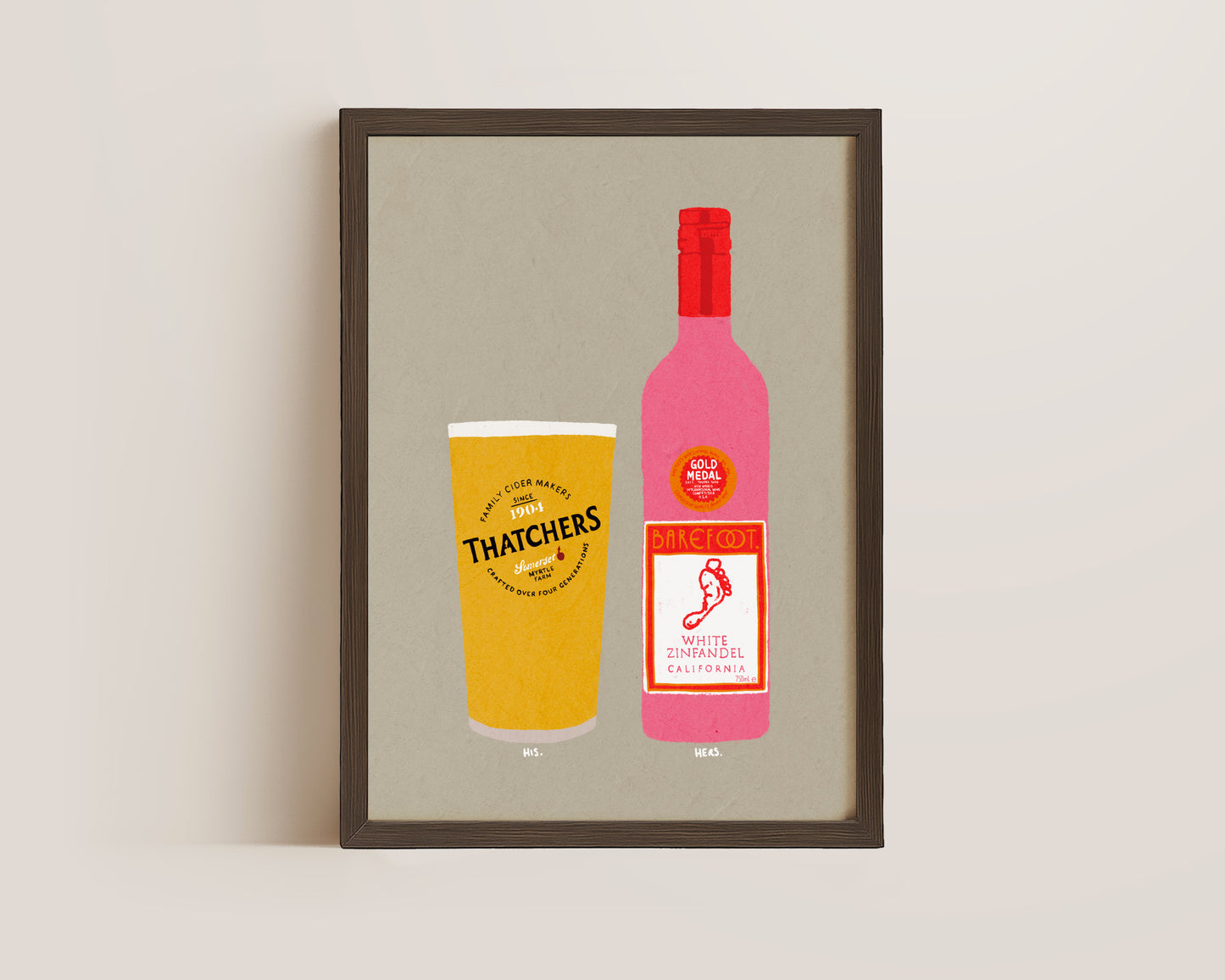 Thatchers & White Zinfandel Print