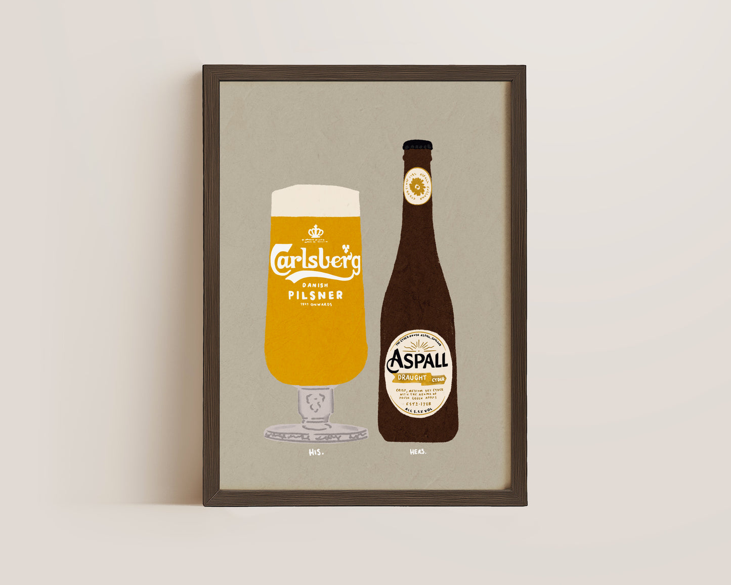 Carlsberg & Aspall Bottle Print