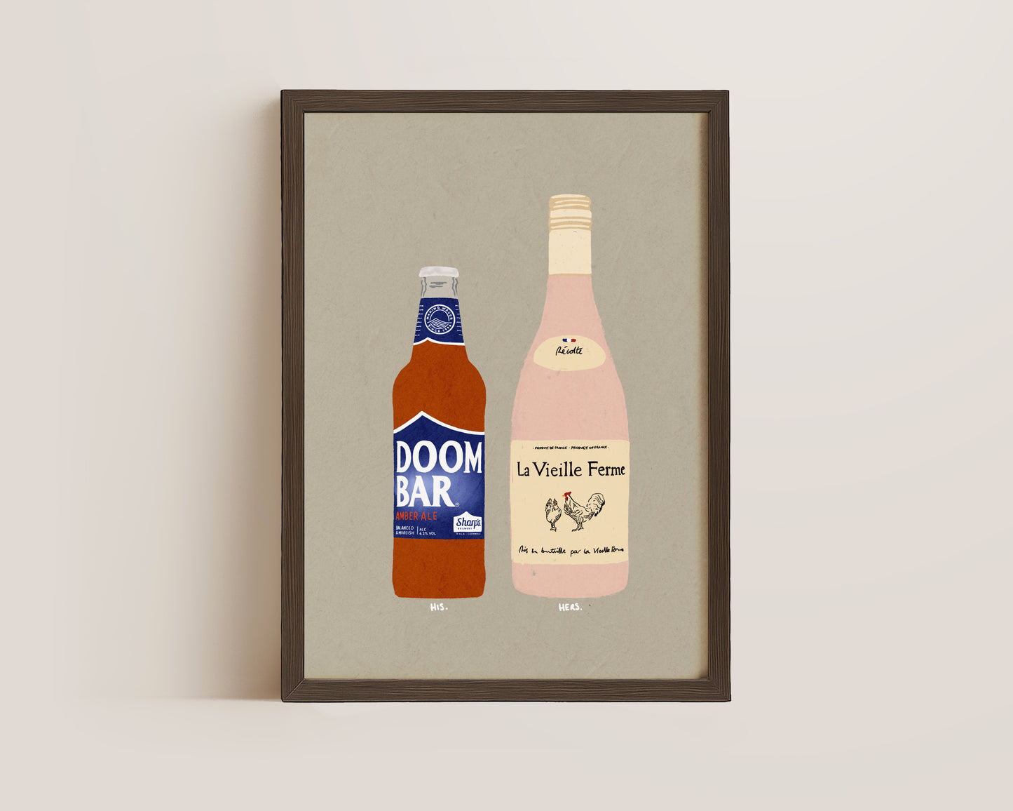 Doom Bar & Chicken Wine Print