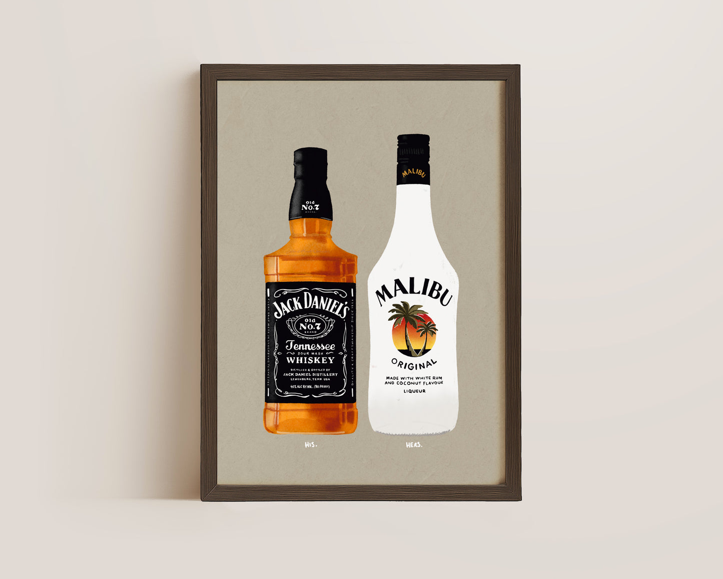 Jack Daniels & Malibu Print