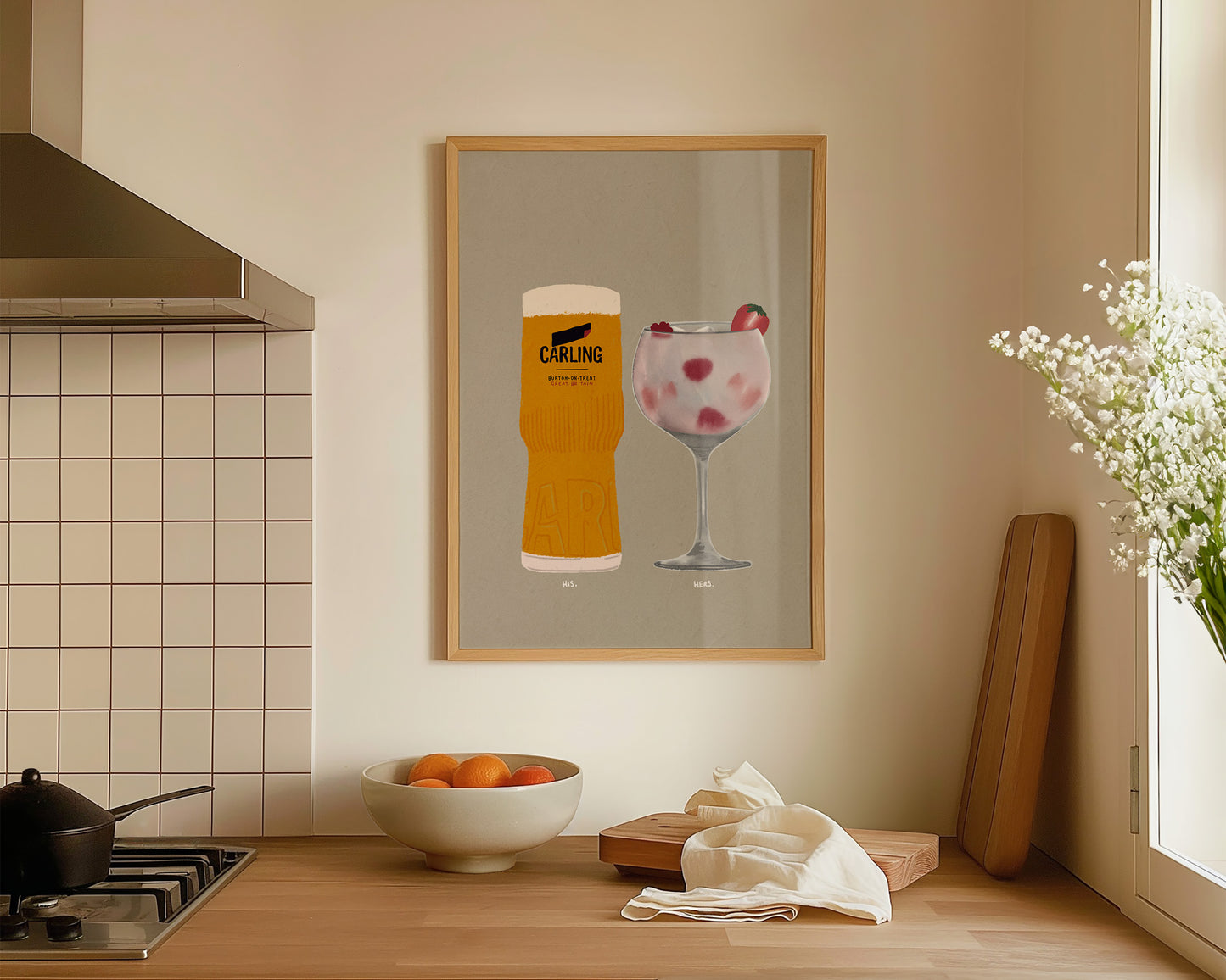Carling & Pink Gin Print