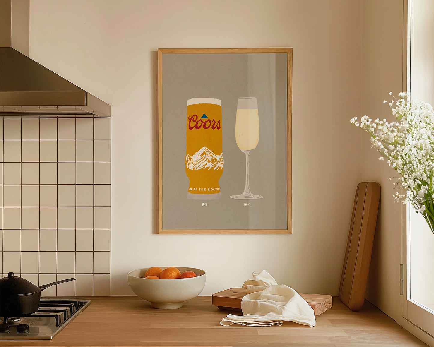 Coors & Prosecco Glass Print