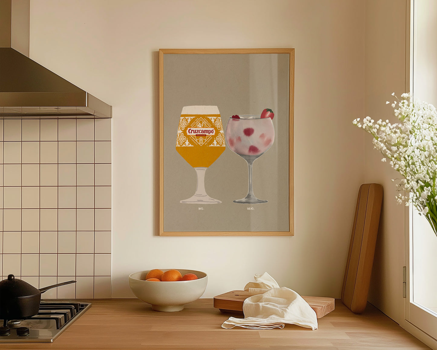 Cruzcampo & Pink Gin Print