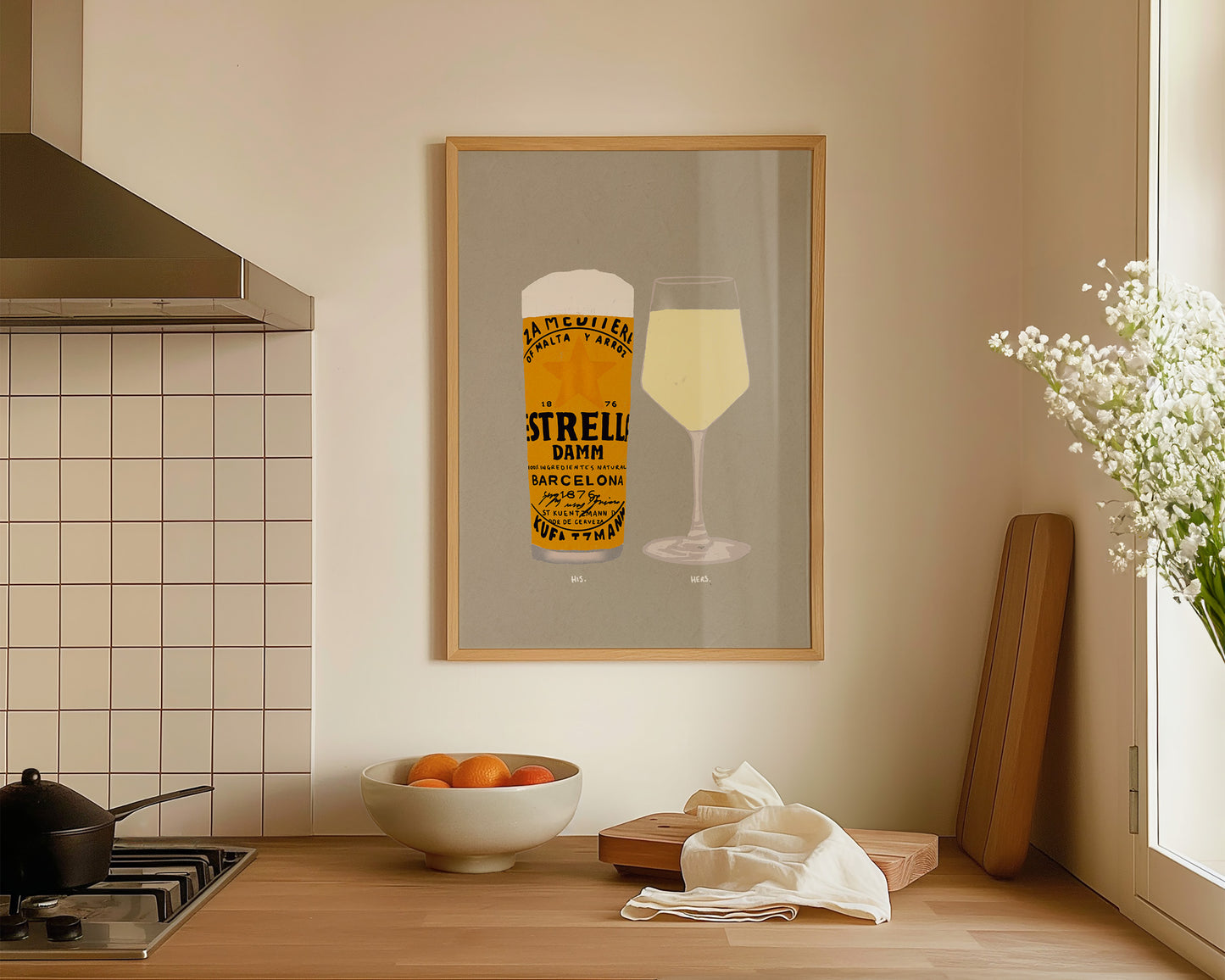 Estrella & White Wine Print