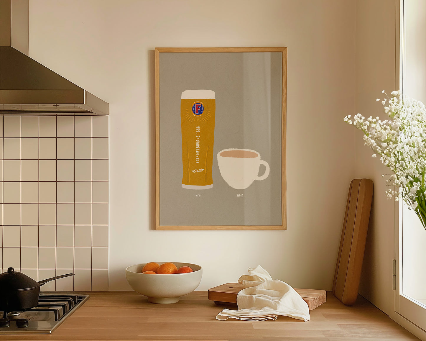 Fosters & Tea Print