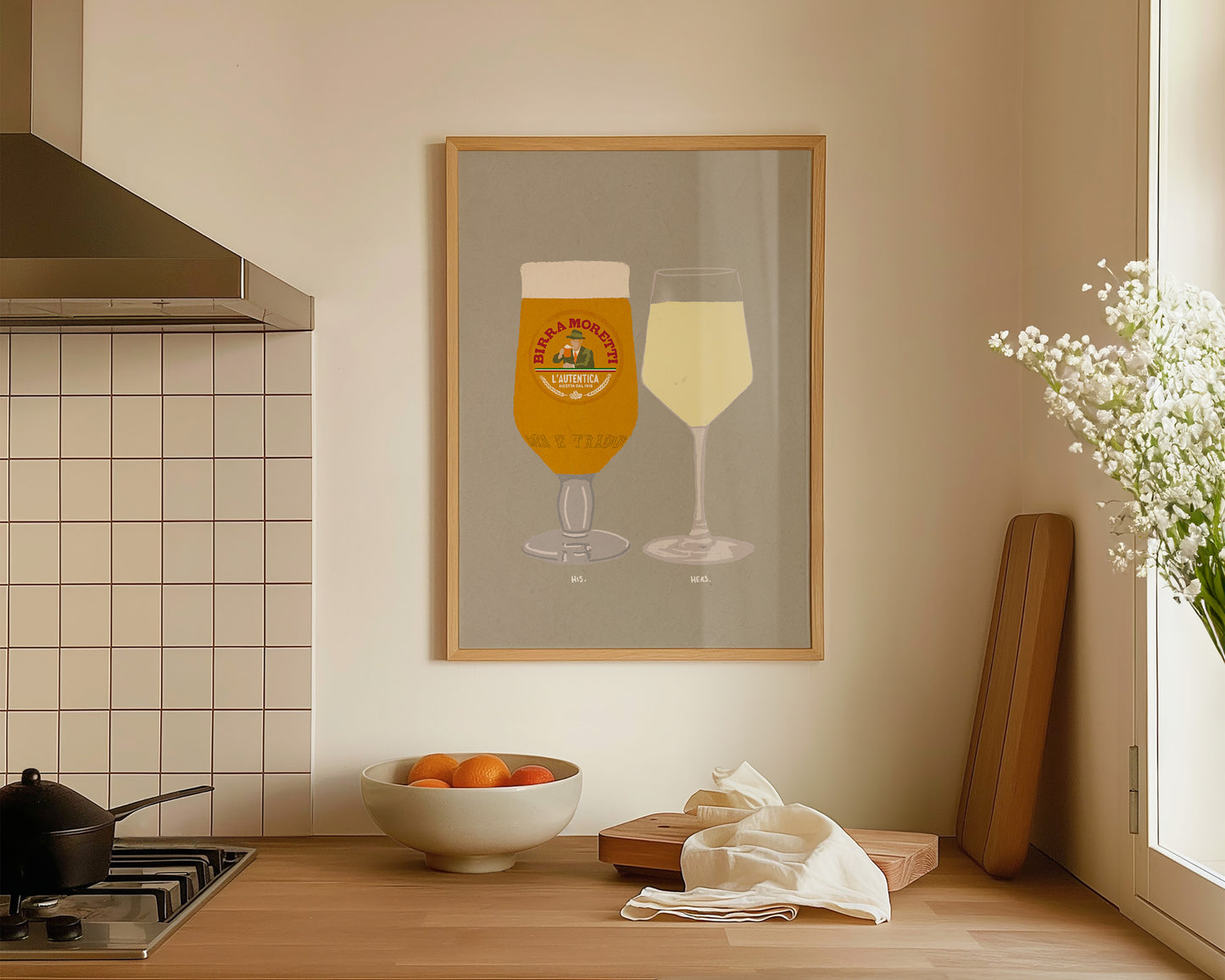 Moretti & White Wine Print