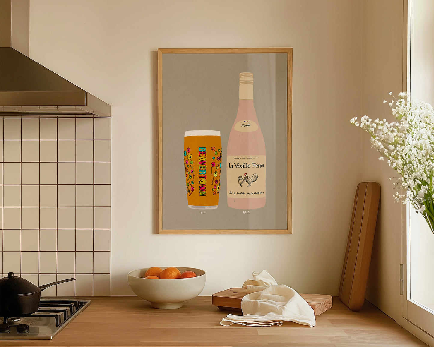 Neck Oil & Chicken Wine Print