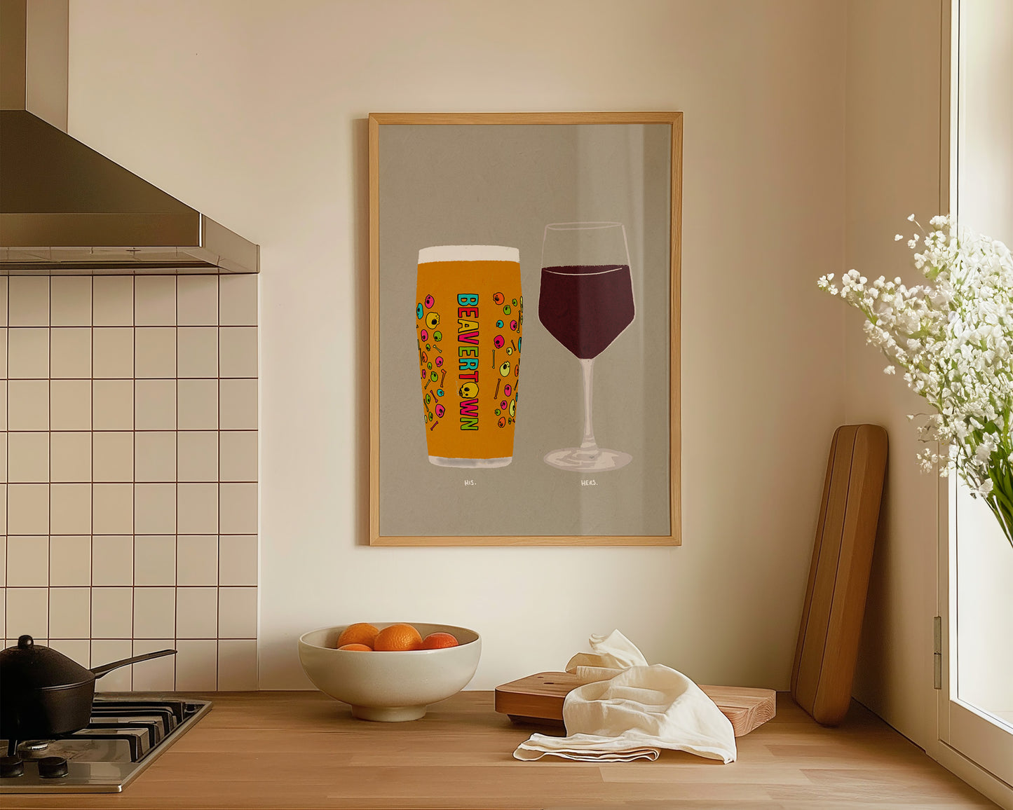 Neck Oil & Red Wine Print