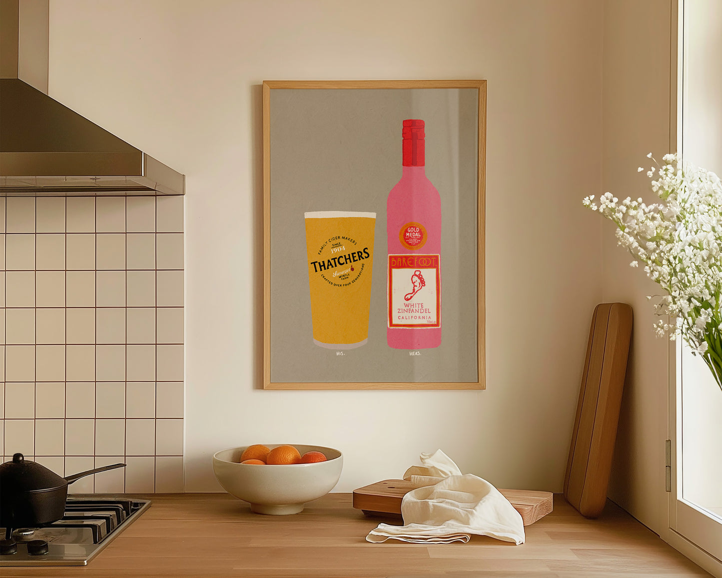 Thatchers & White Zinfandel Print