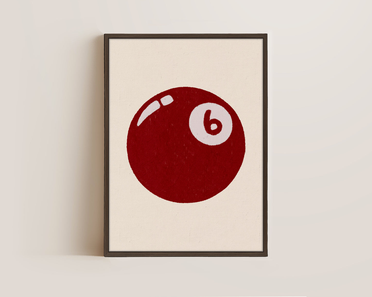 6 Ball Red Print