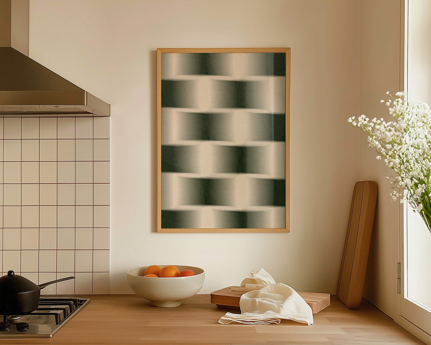 Green Chessboard Print