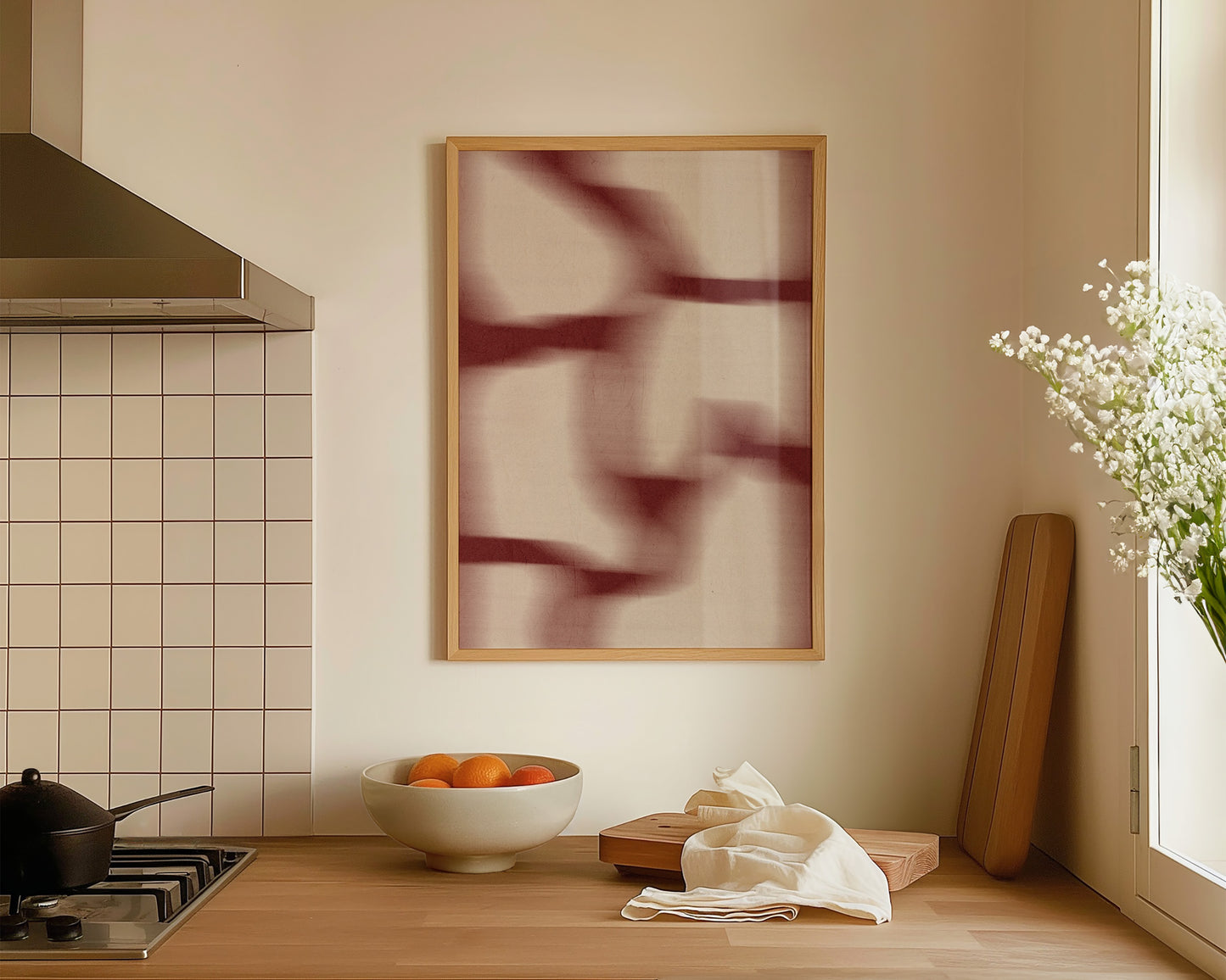 Red Tiles Print
