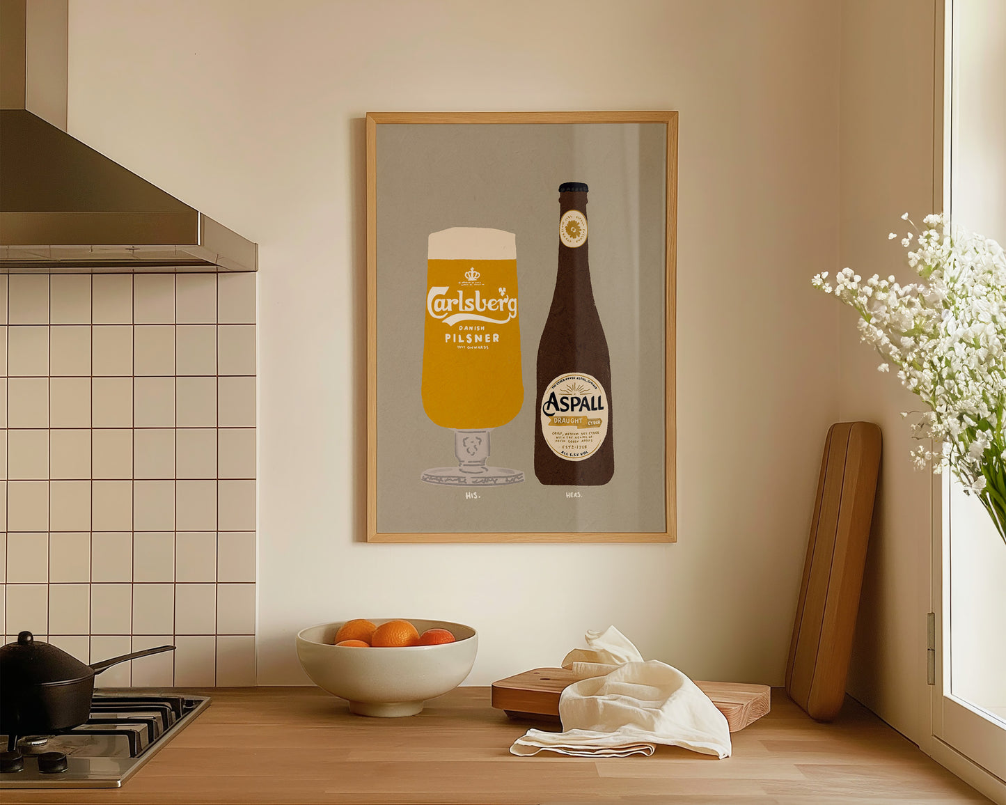 Carlsberg & Aspall Bottle Print