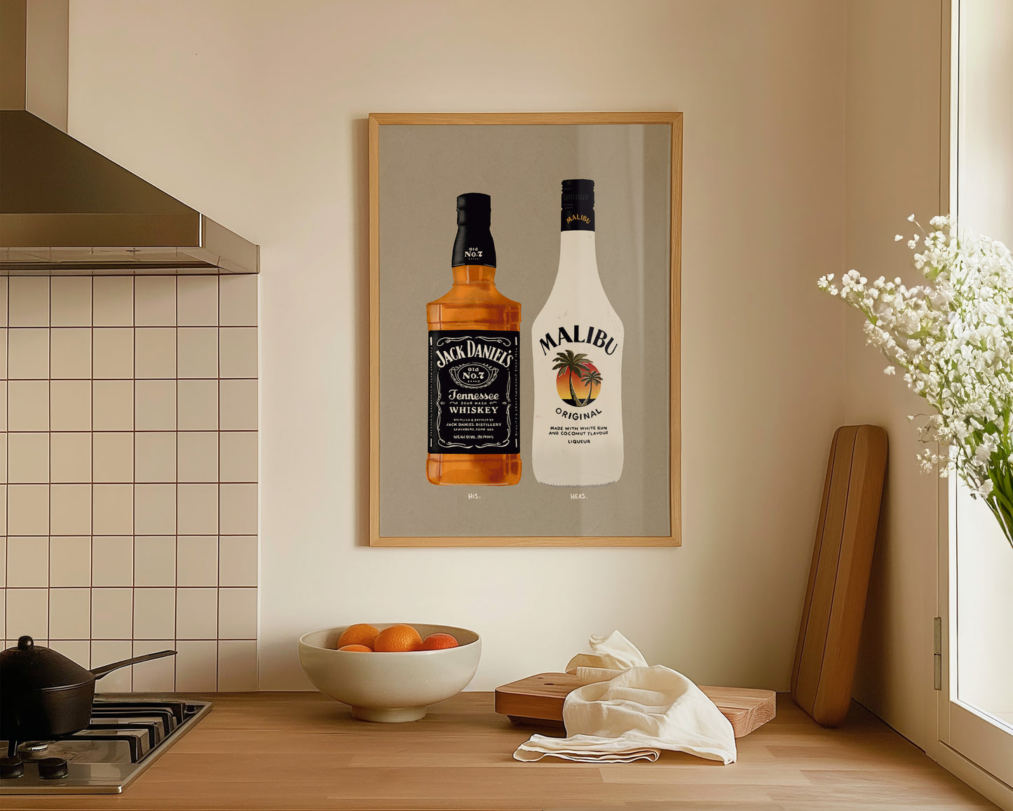 Jack Daniels & Malibu Print