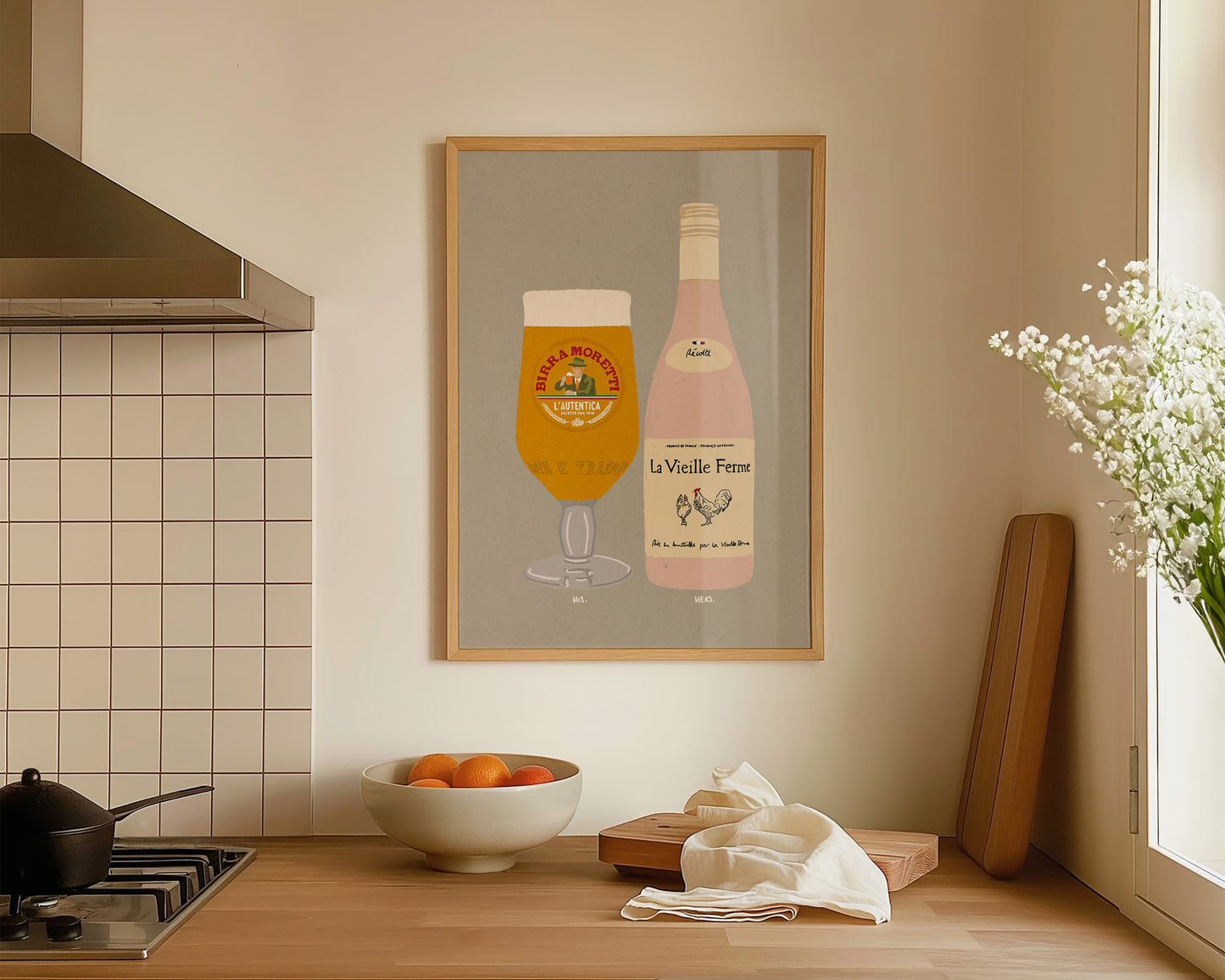 Birra Moretti & Chicken Wine Print