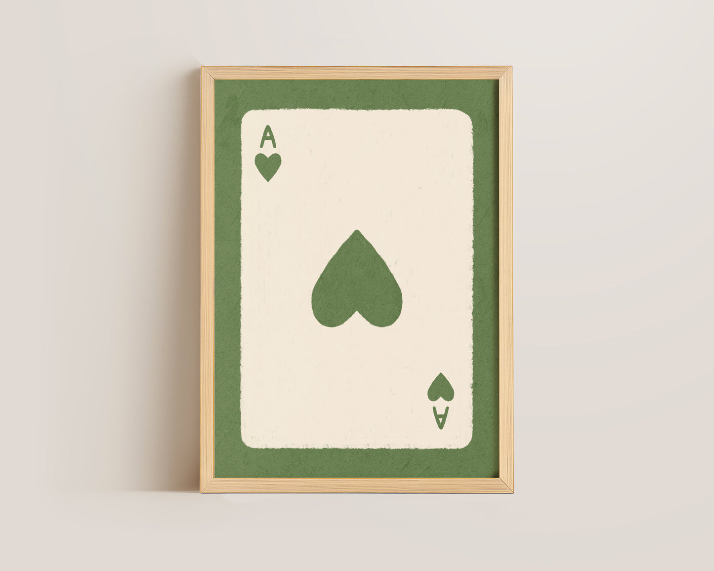 Ace Of Hearts Green Print