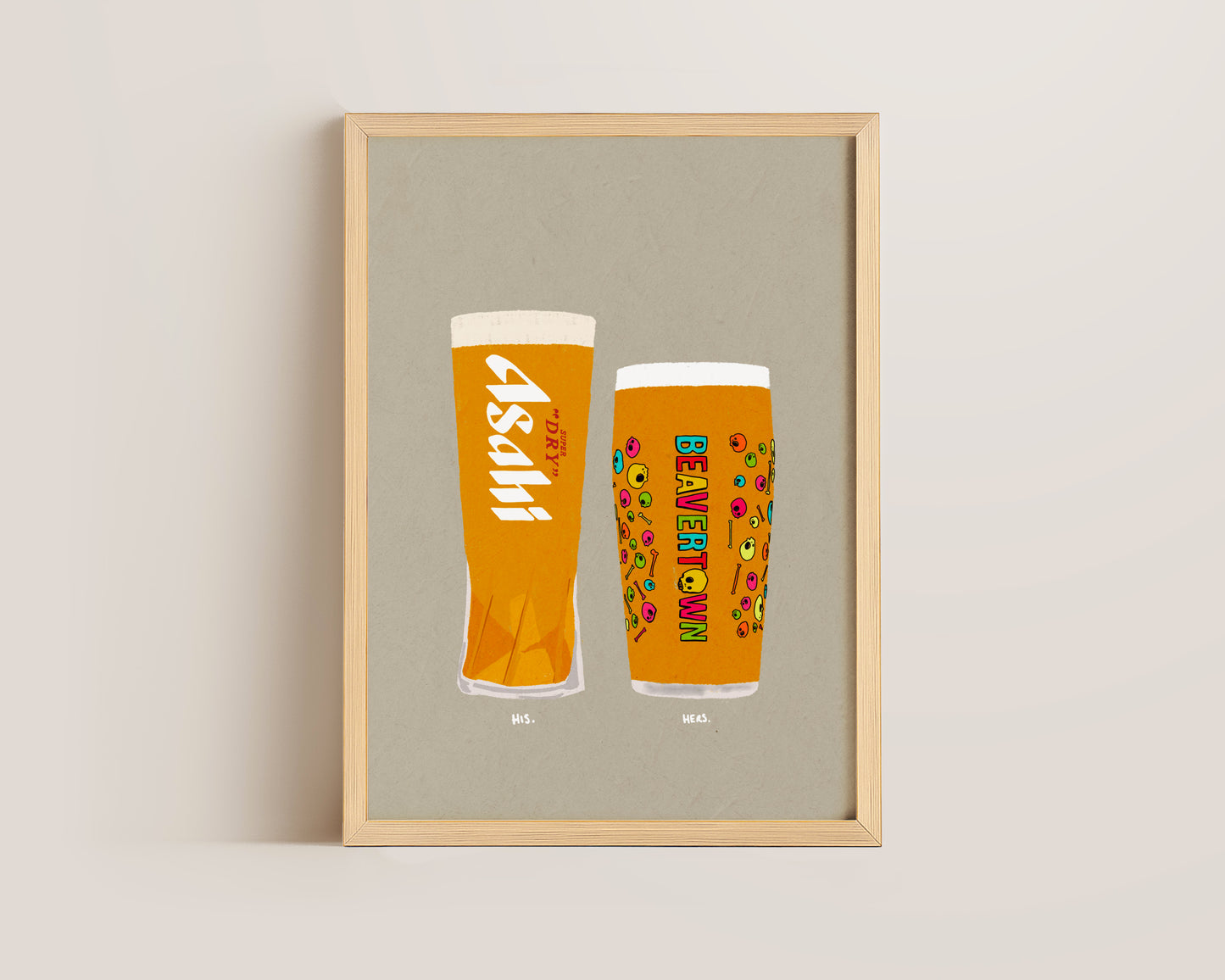 Asahi & Neck Oil Print