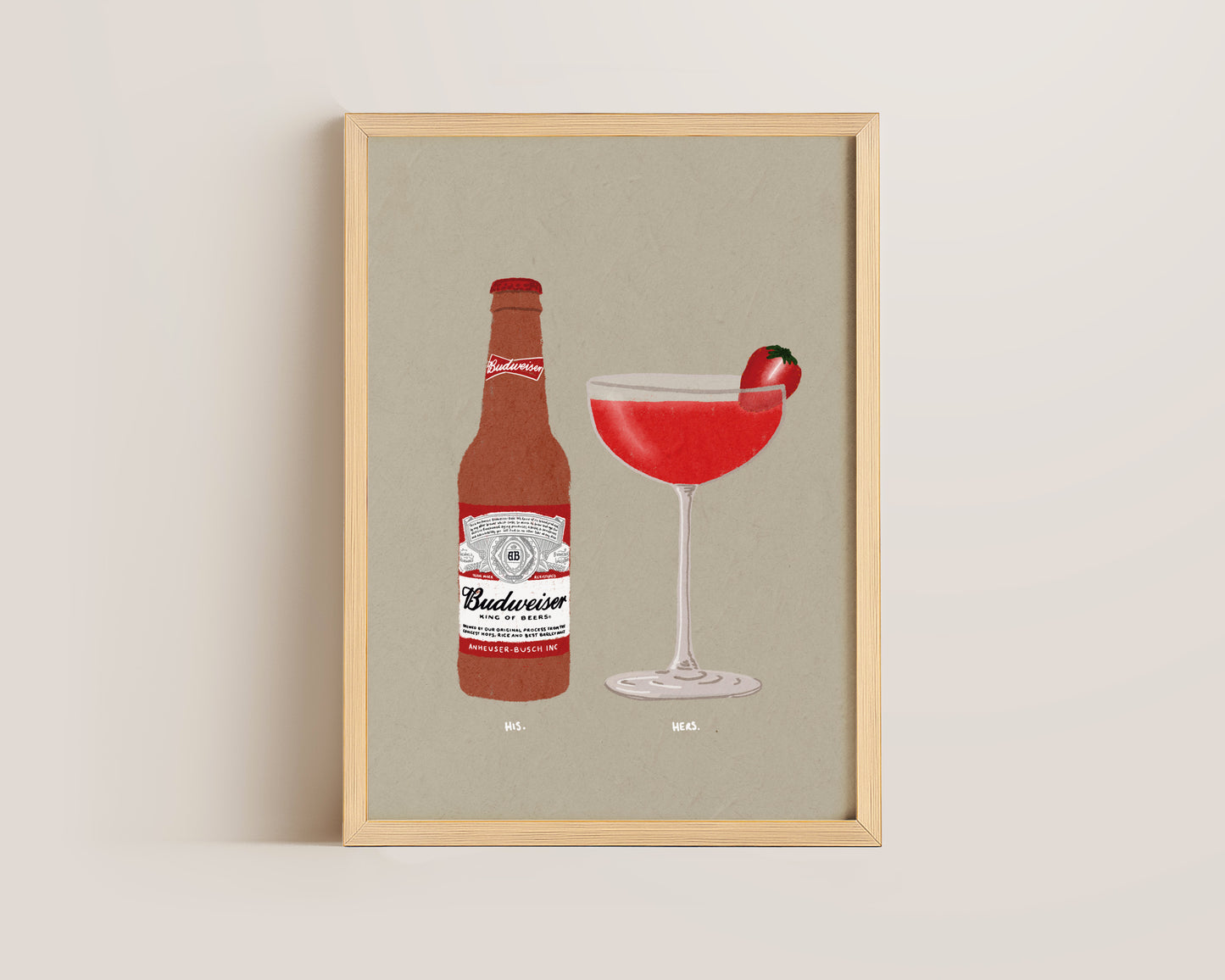 Budweisier & Strawberry Daiquiri Print