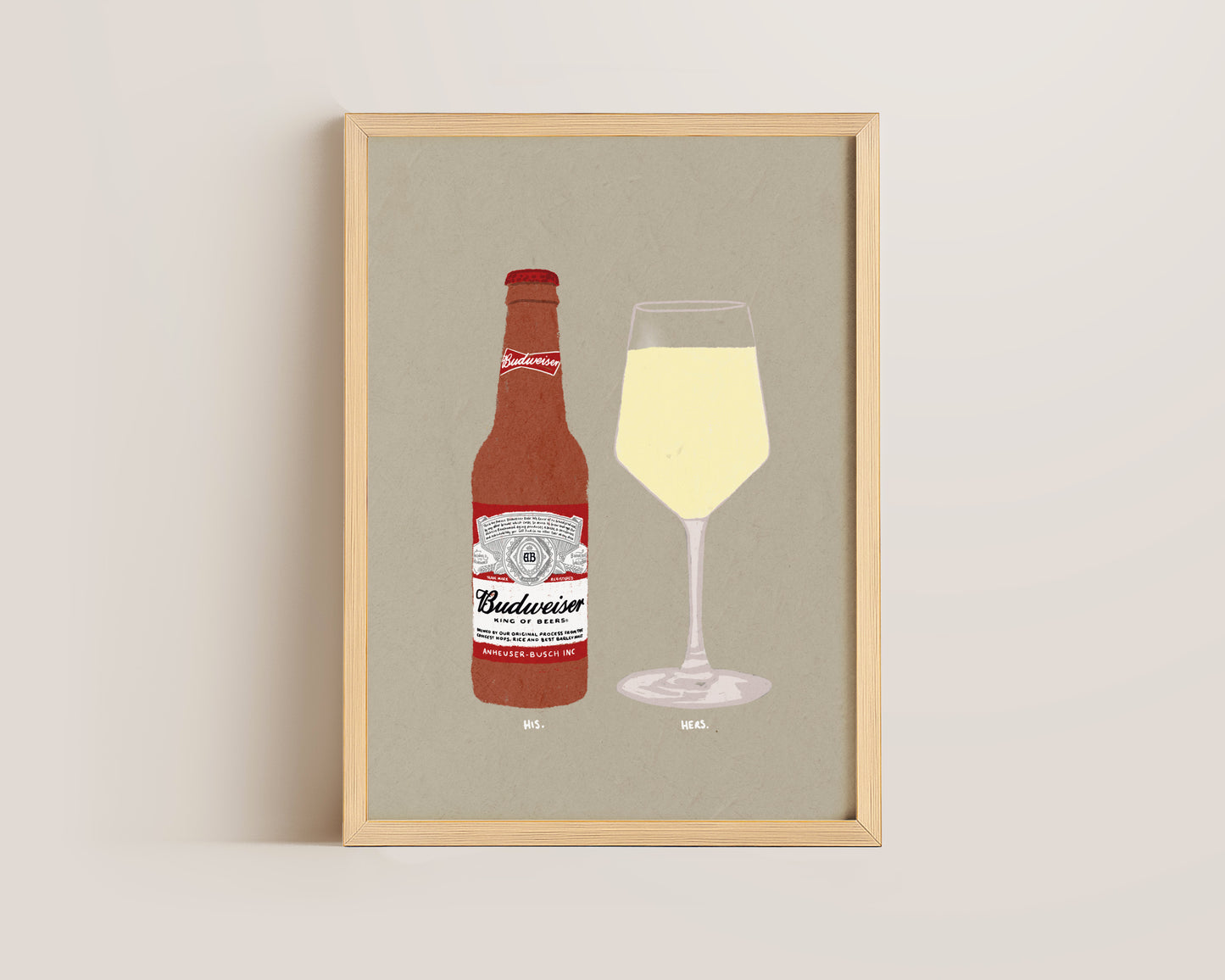 Budweiser & White Wine Print