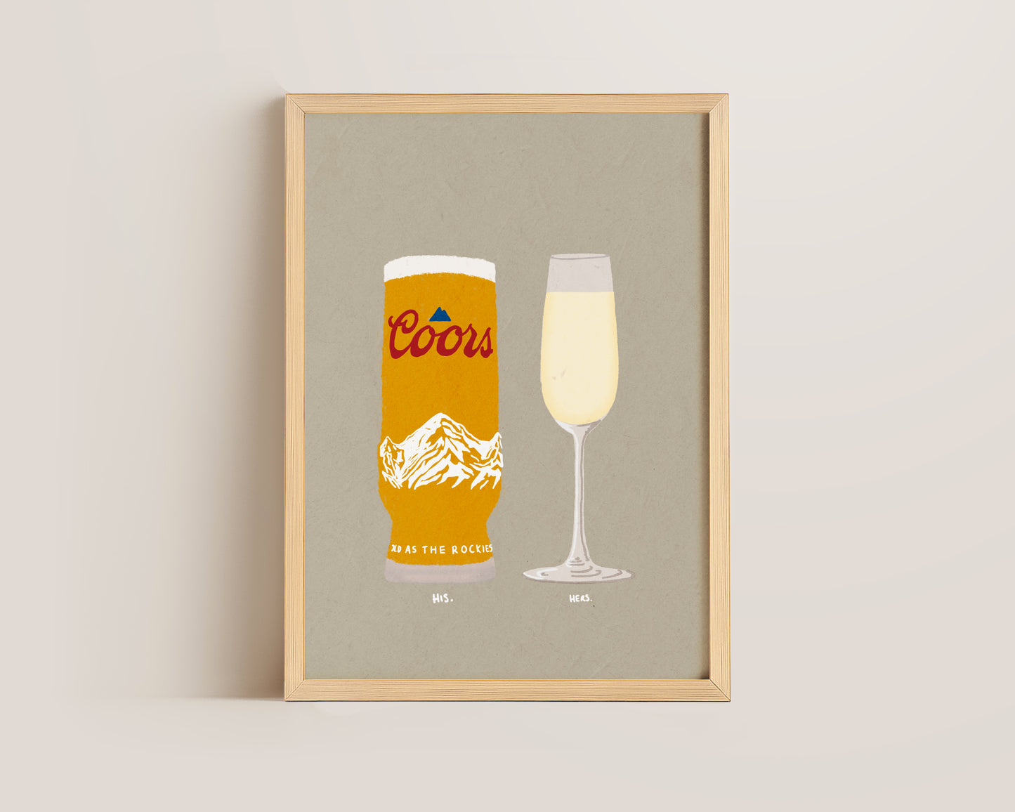 Coors & Prosecco Glass Print