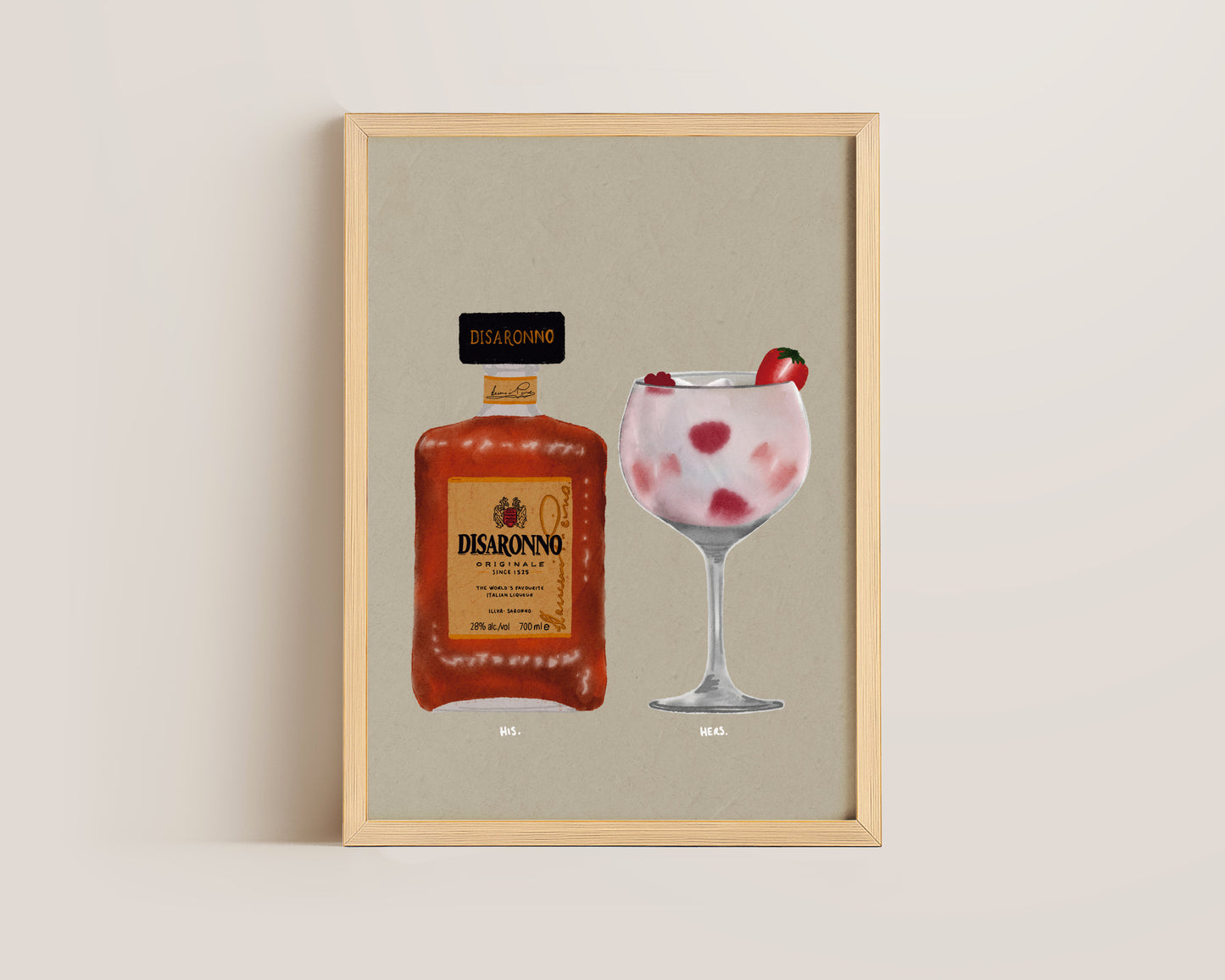 Disaronno & Pink Gin Print