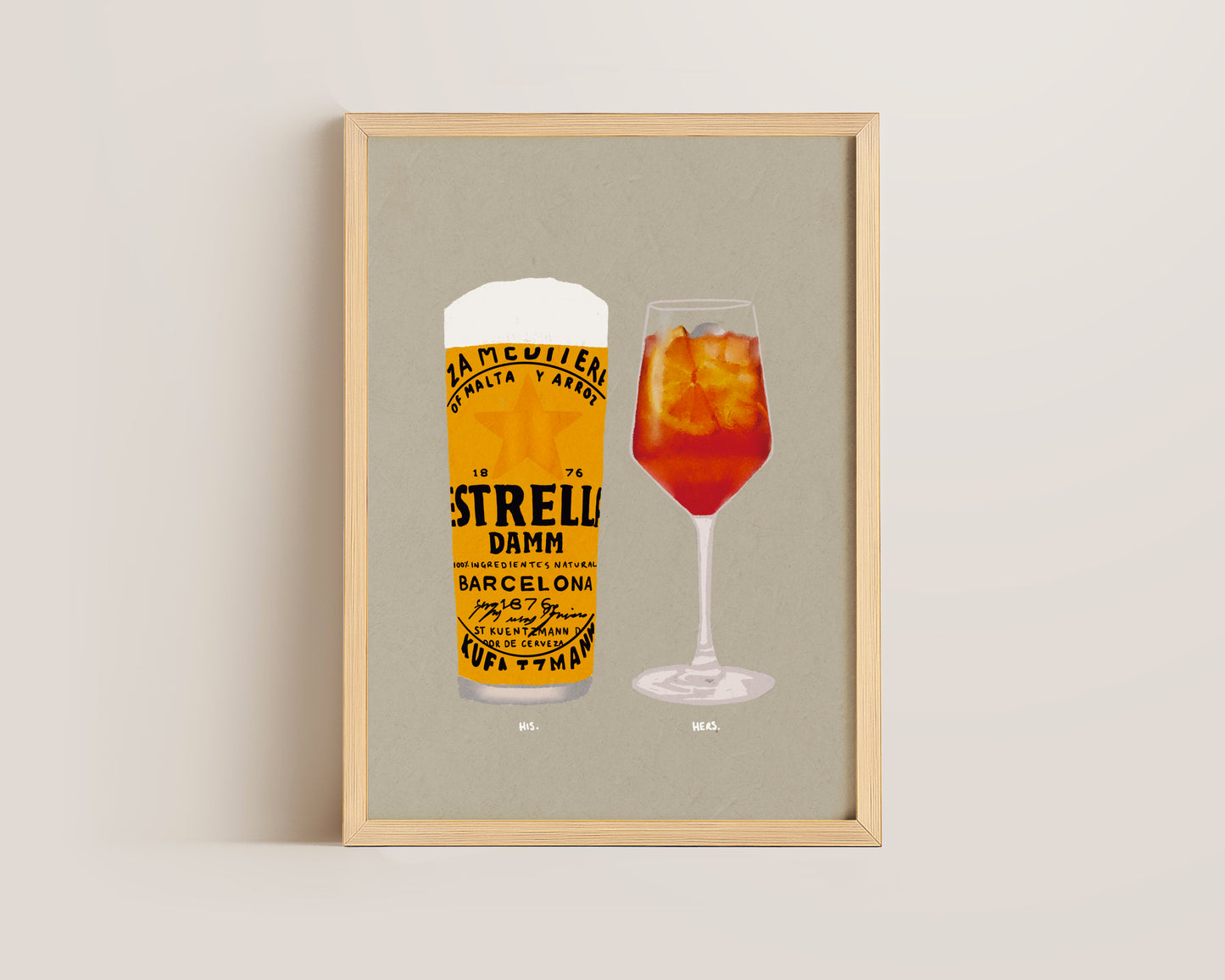 Estrella & Aperol Spritz Print