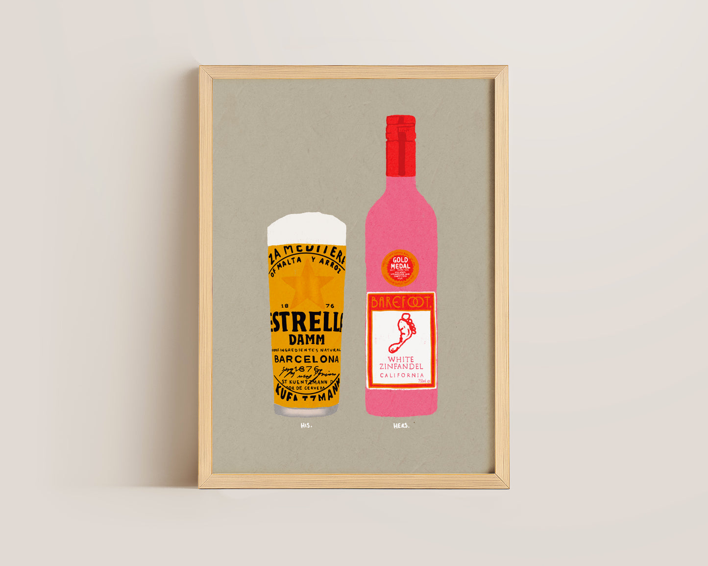 Estrella & White Zinfandel Print