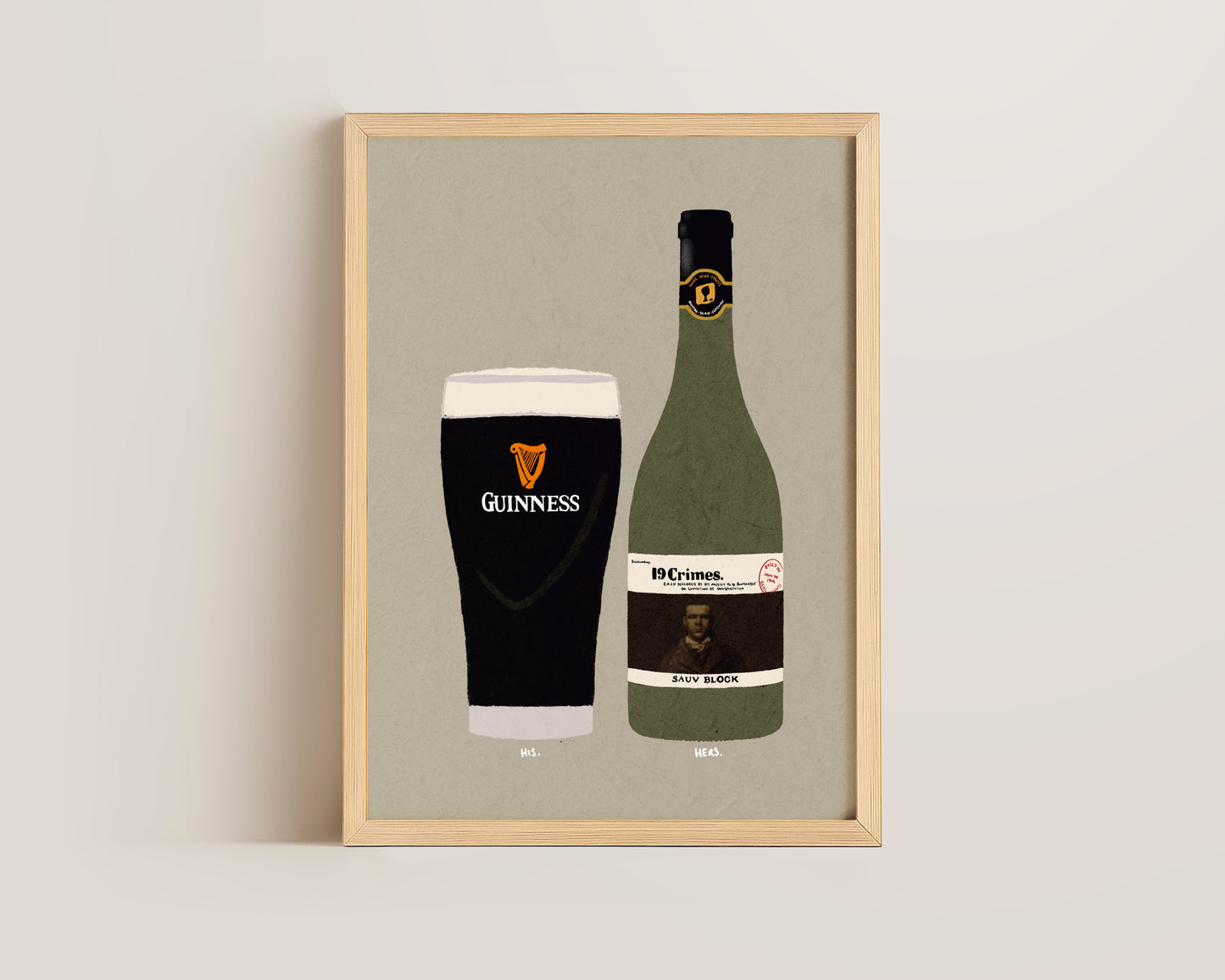 Guinness & 19 Crimes Print