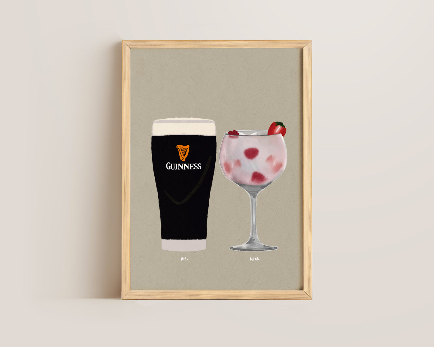 Guinness & Pink Gin Print