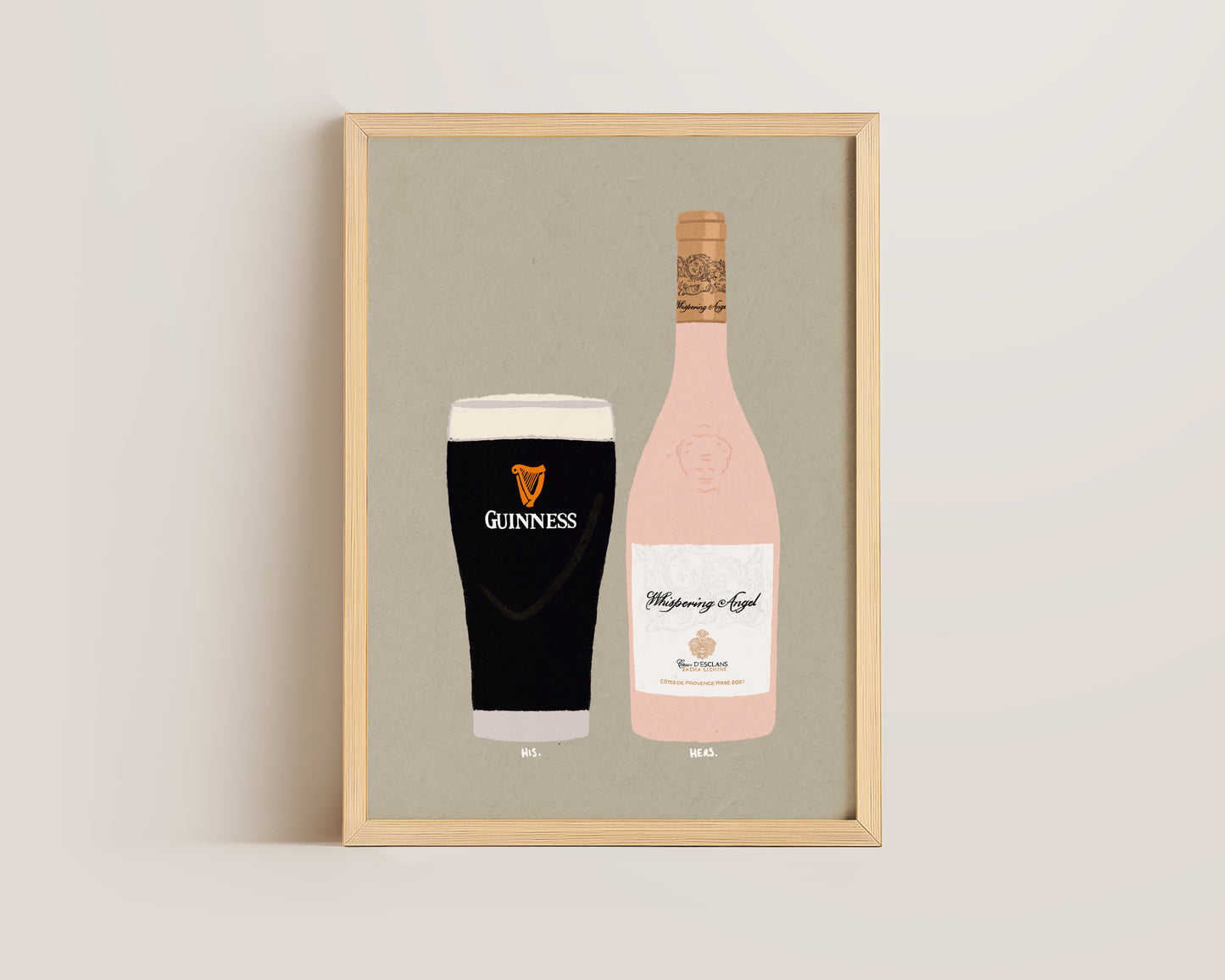 Guinness & Whispering Angel Print