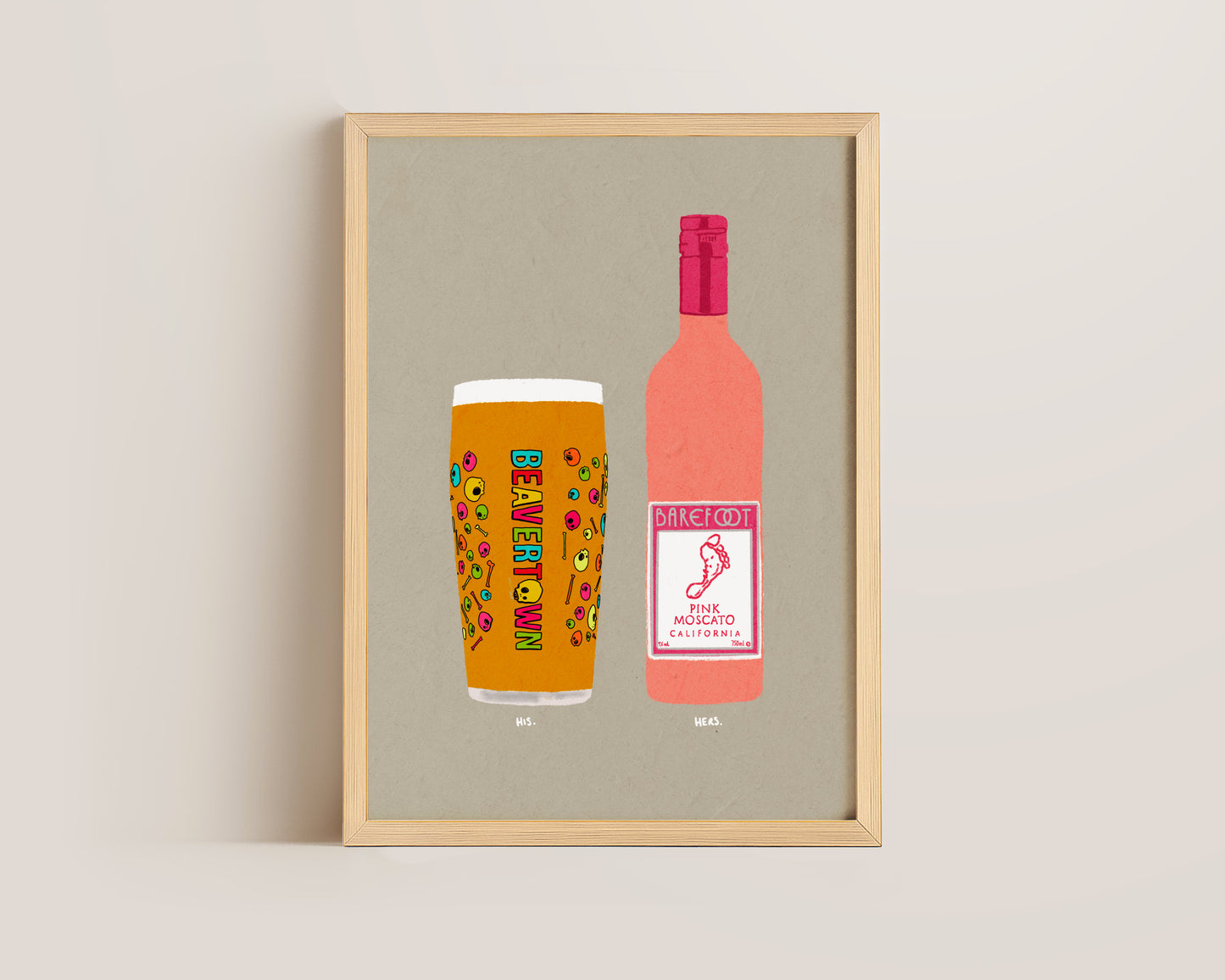 Neck Oil & Pink Moscato Print