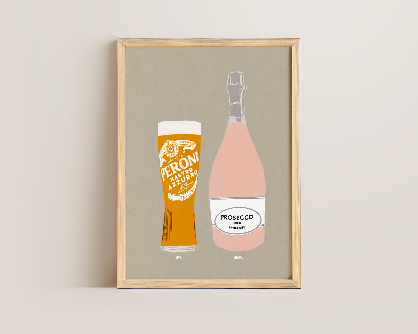 Peroni & Pink Prosecco Print