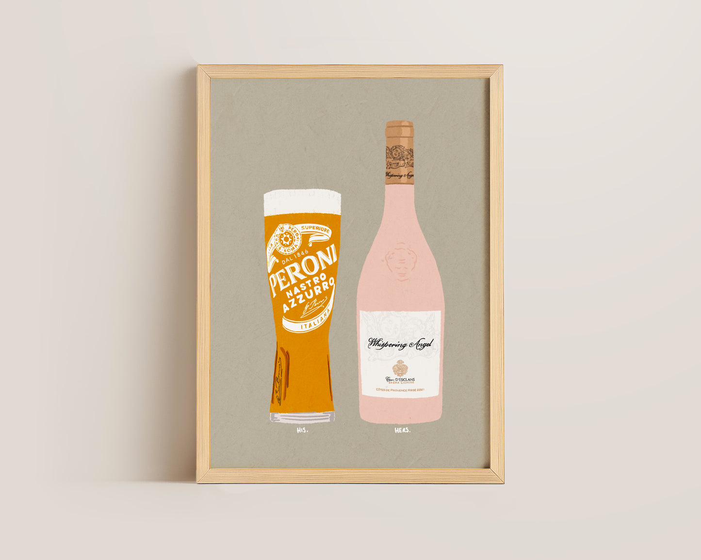 Peroni & Whispering Angel Print