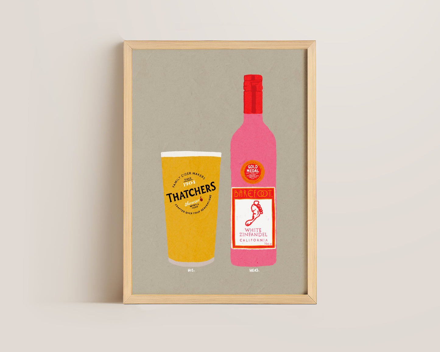 Thatchers & White Zinfandel Print
