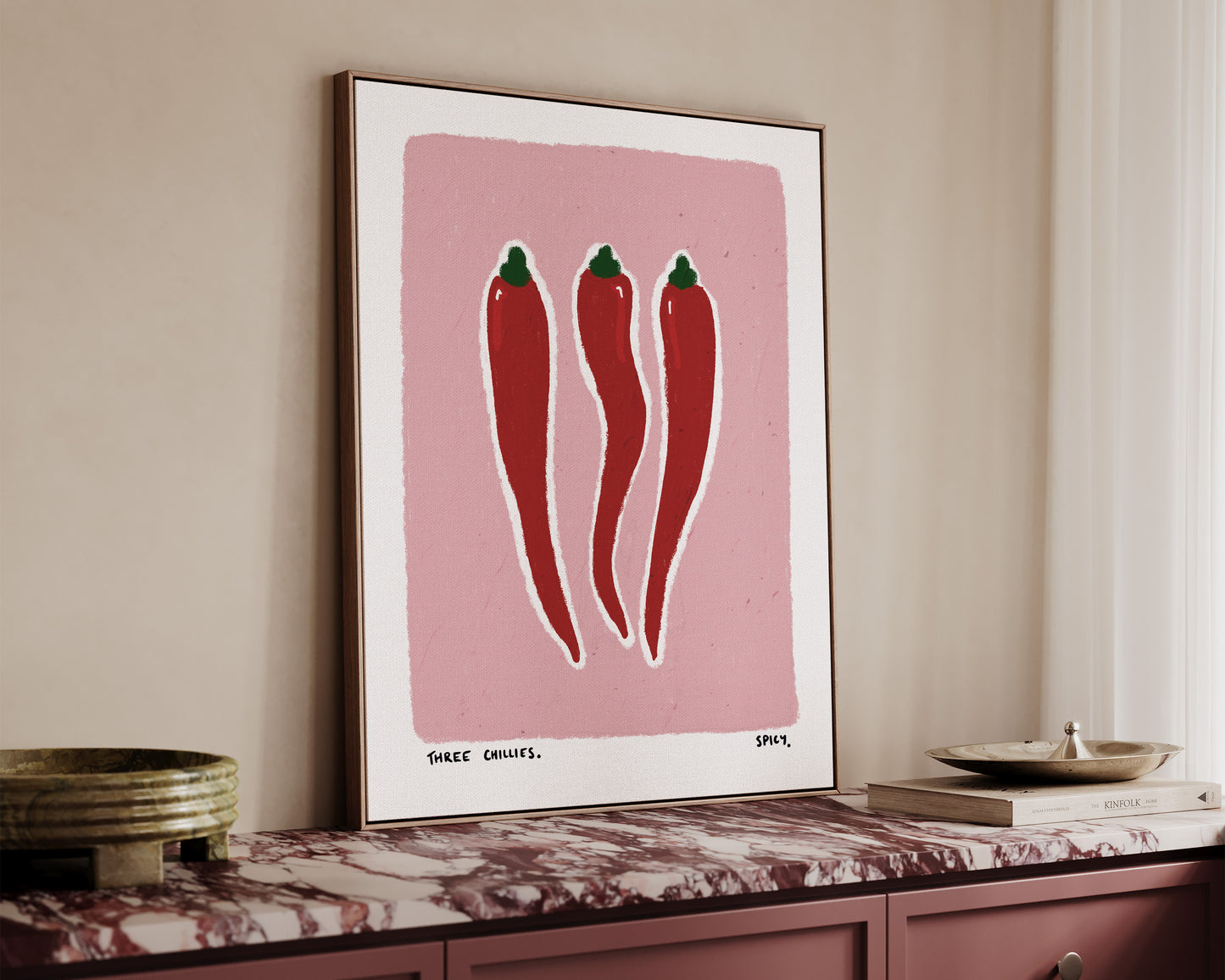 Three Chillis Canvas