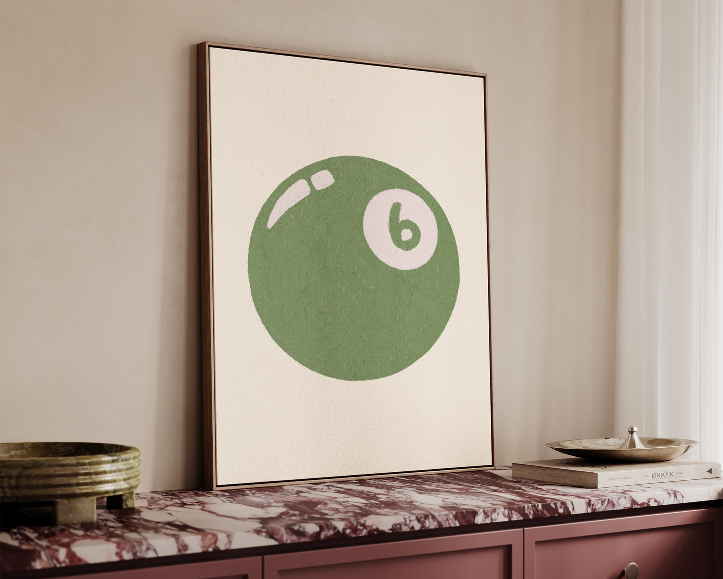 6 Ball Green Canvas