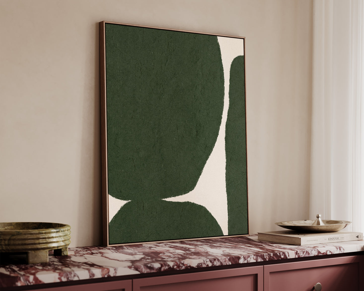 Green Shapes Canvas