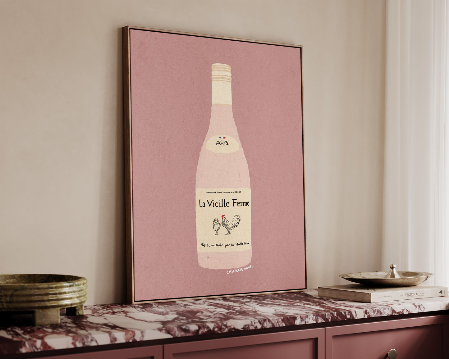 Chicken Wine Canvas
