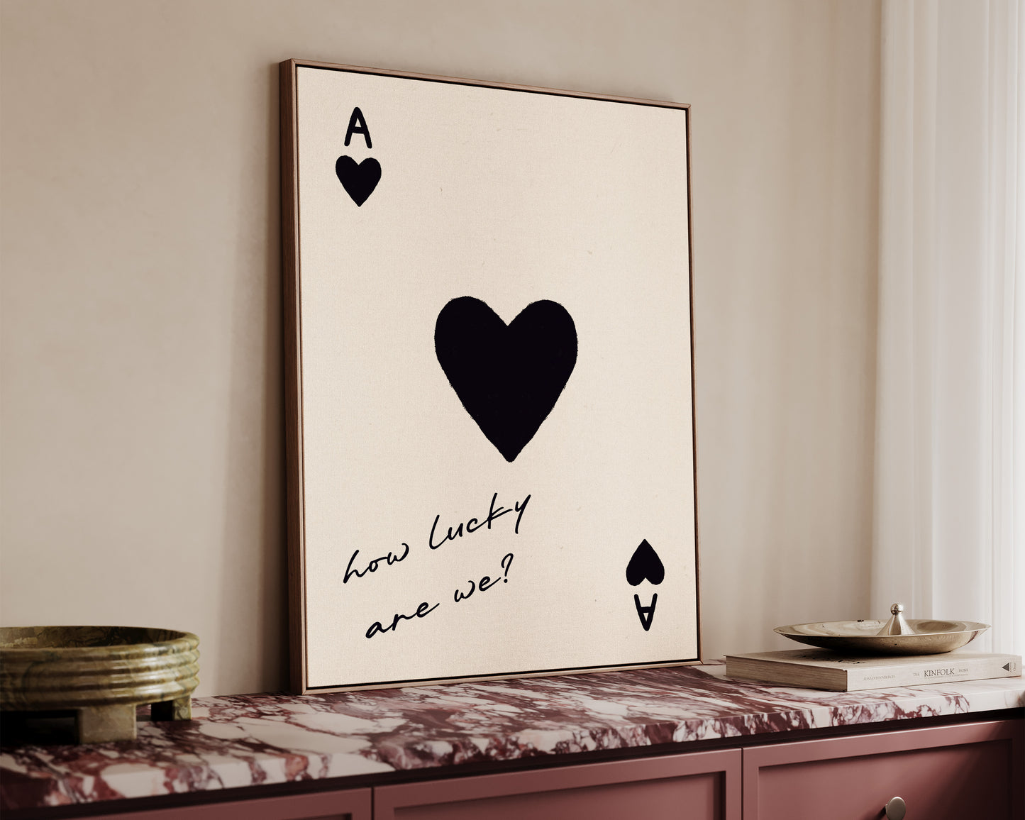 How Lucky Are We Black Canvas