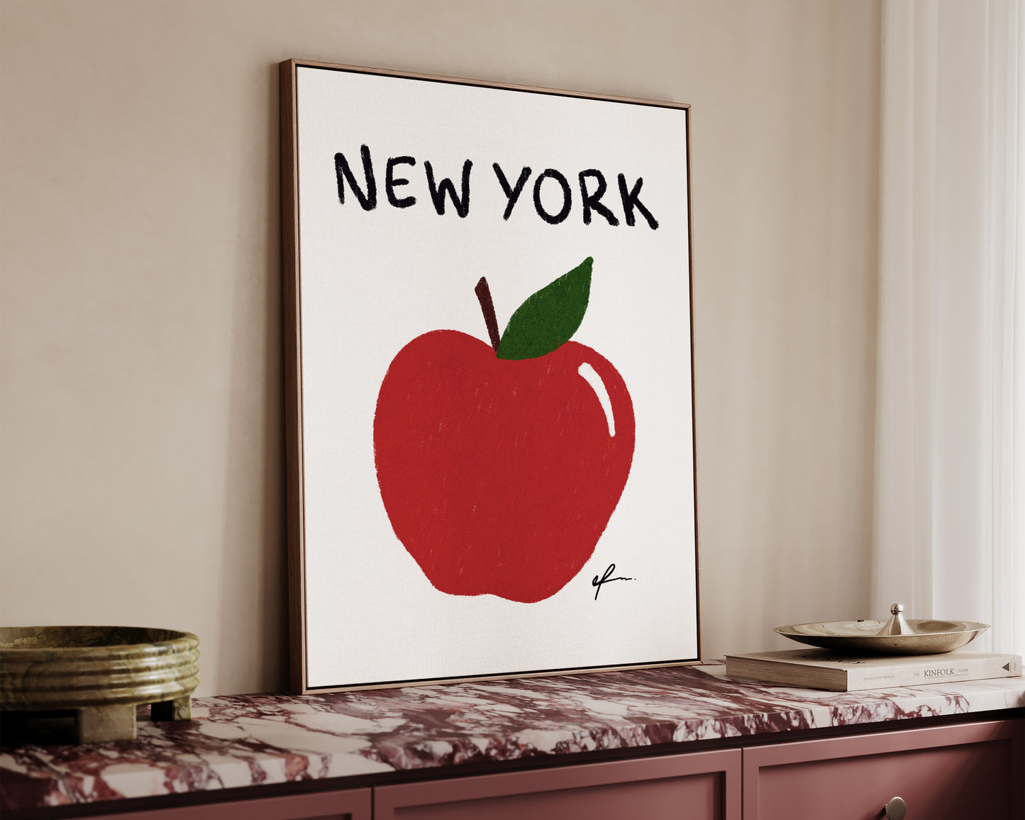 New York Big Apple Canvas