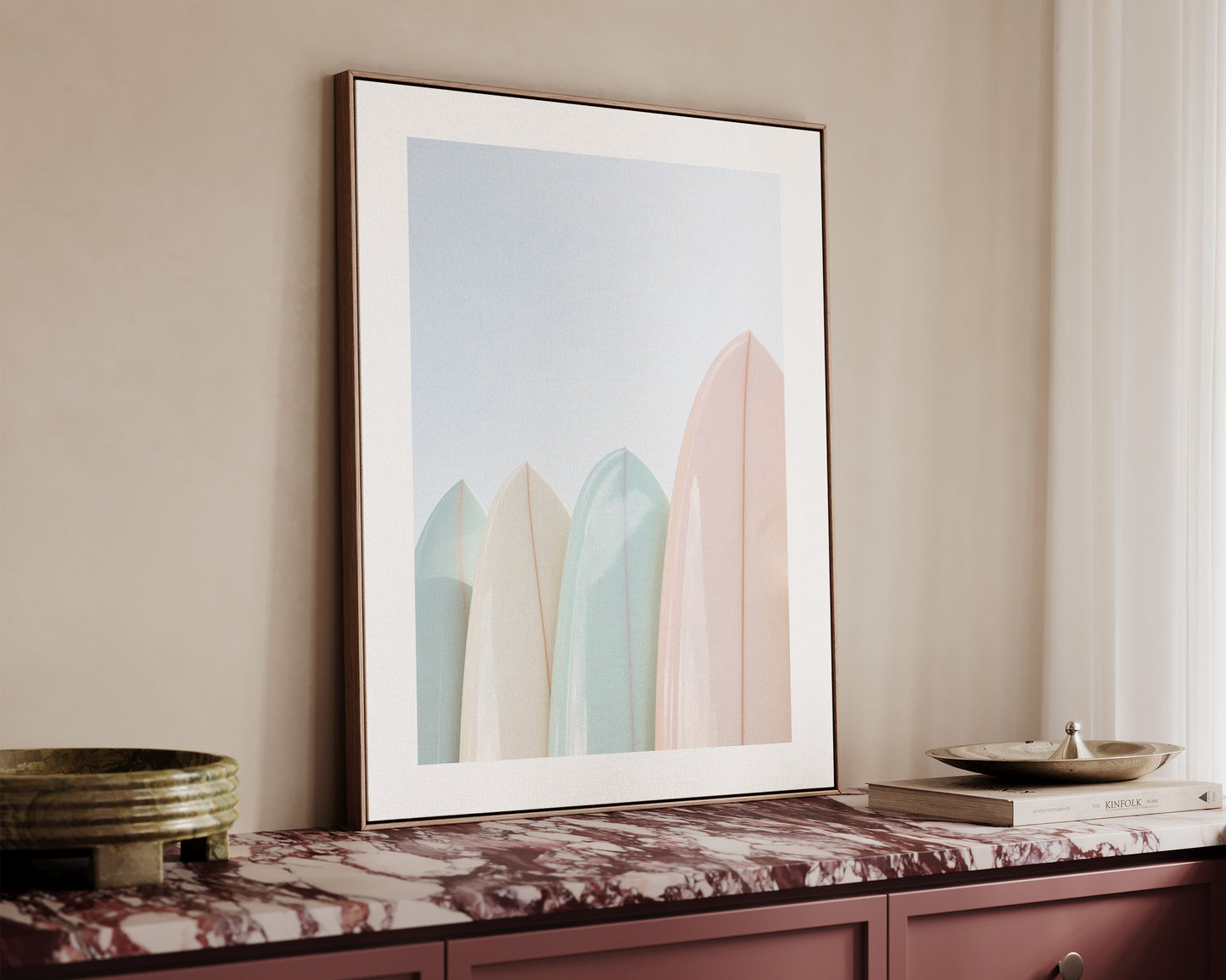 Pastel Surfboards Canvas