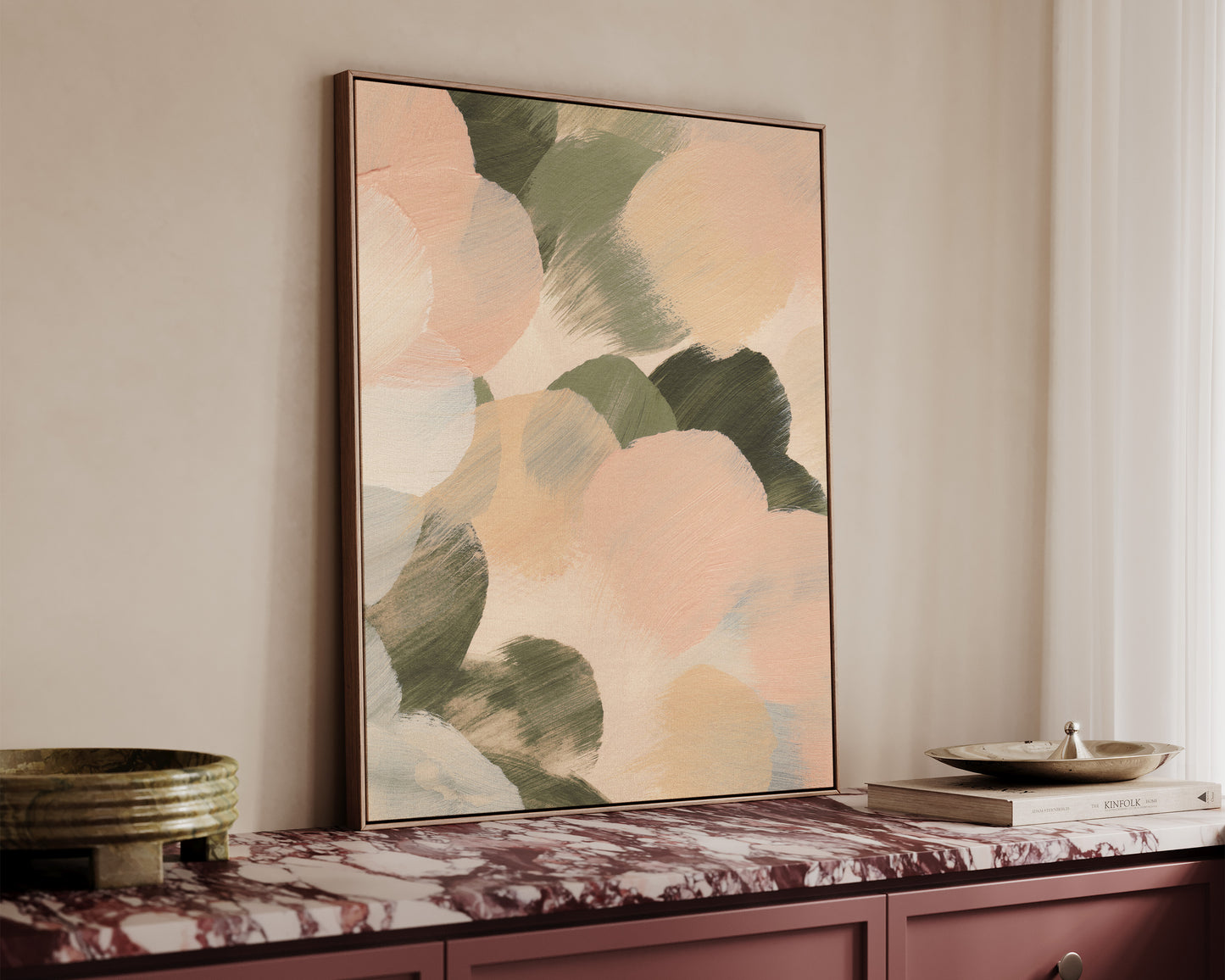 Pink & Green No. 1 Canvas
