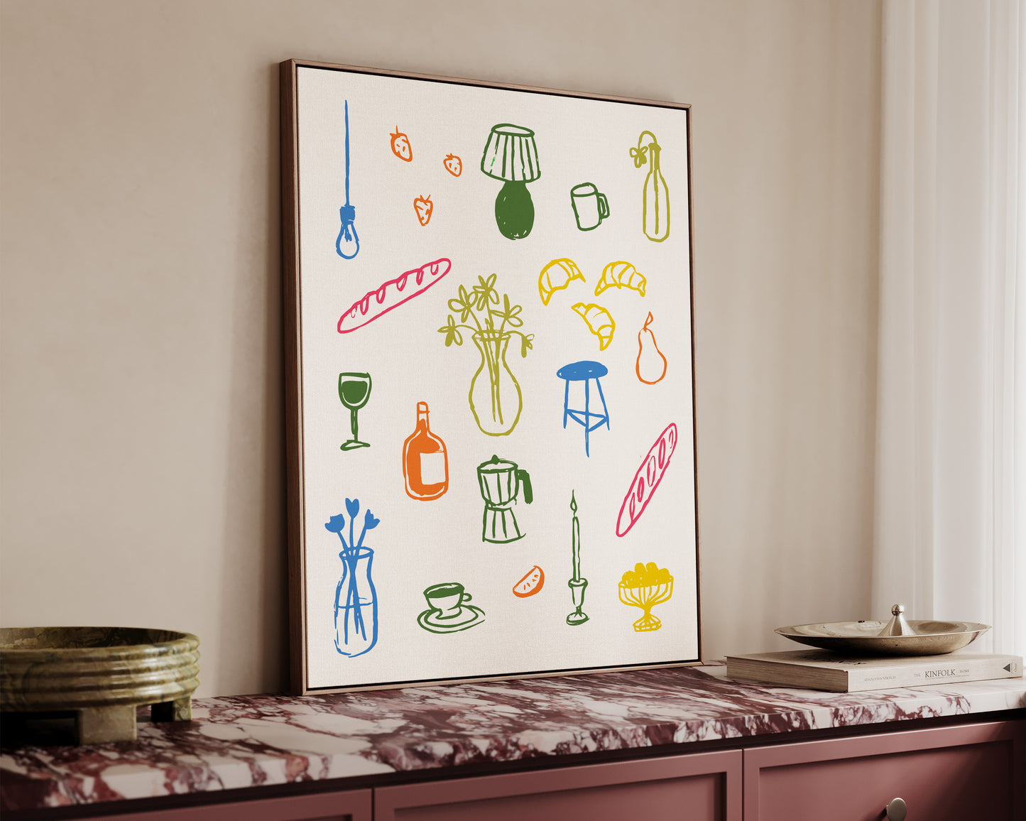 Retro Dinner Table Canvas