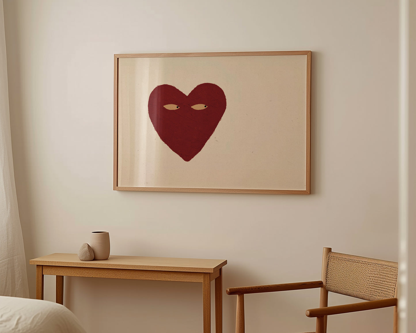 Love Heart Side Eye Art Wall Art Print